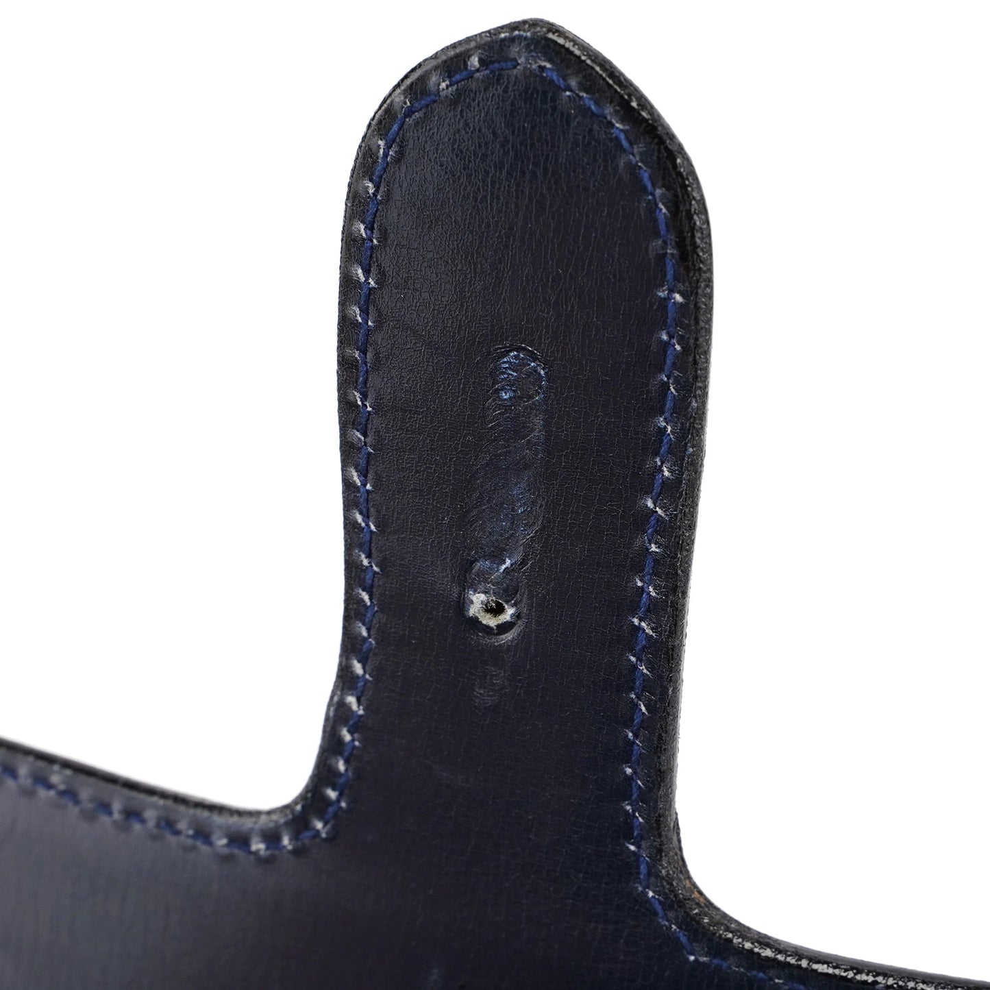 Navy Calfskin Square G Top Handle Bag