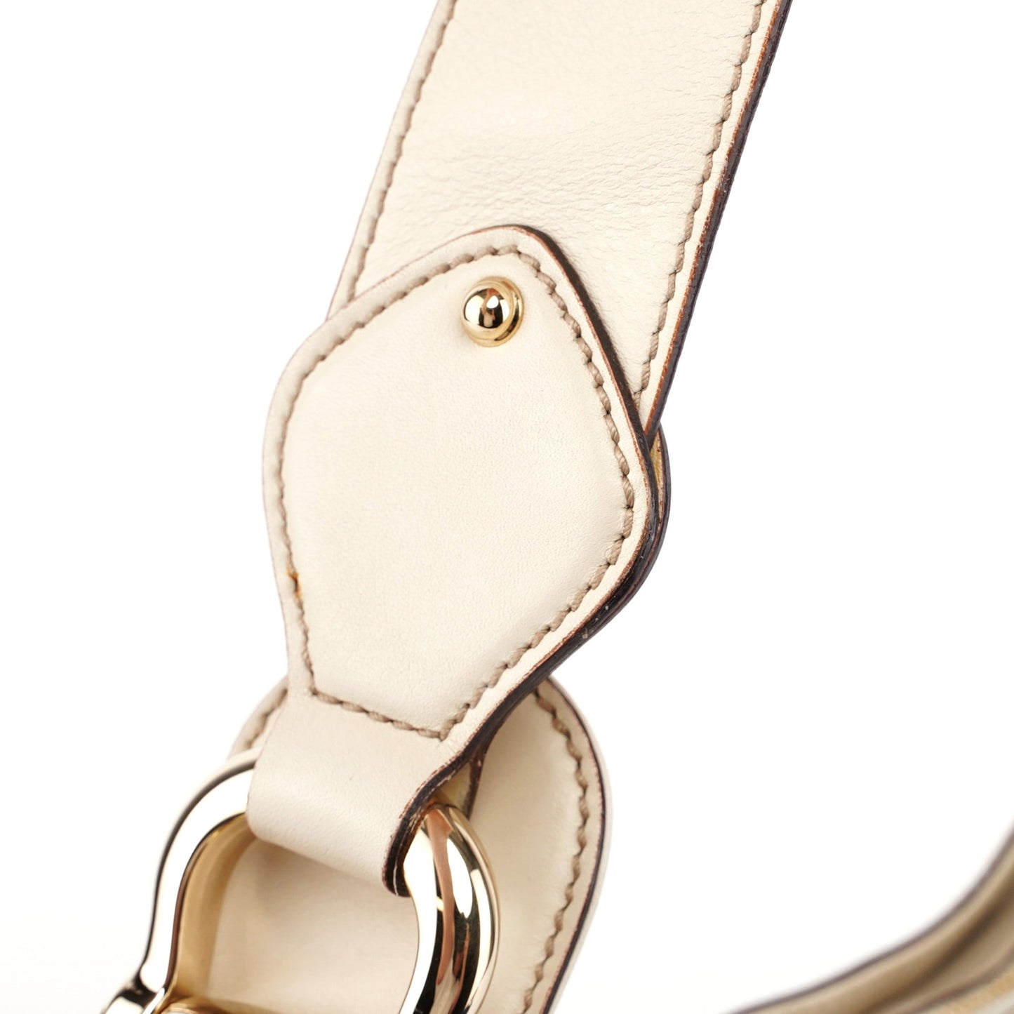 Off-White Calfskin Horsebit Shoulder Bag