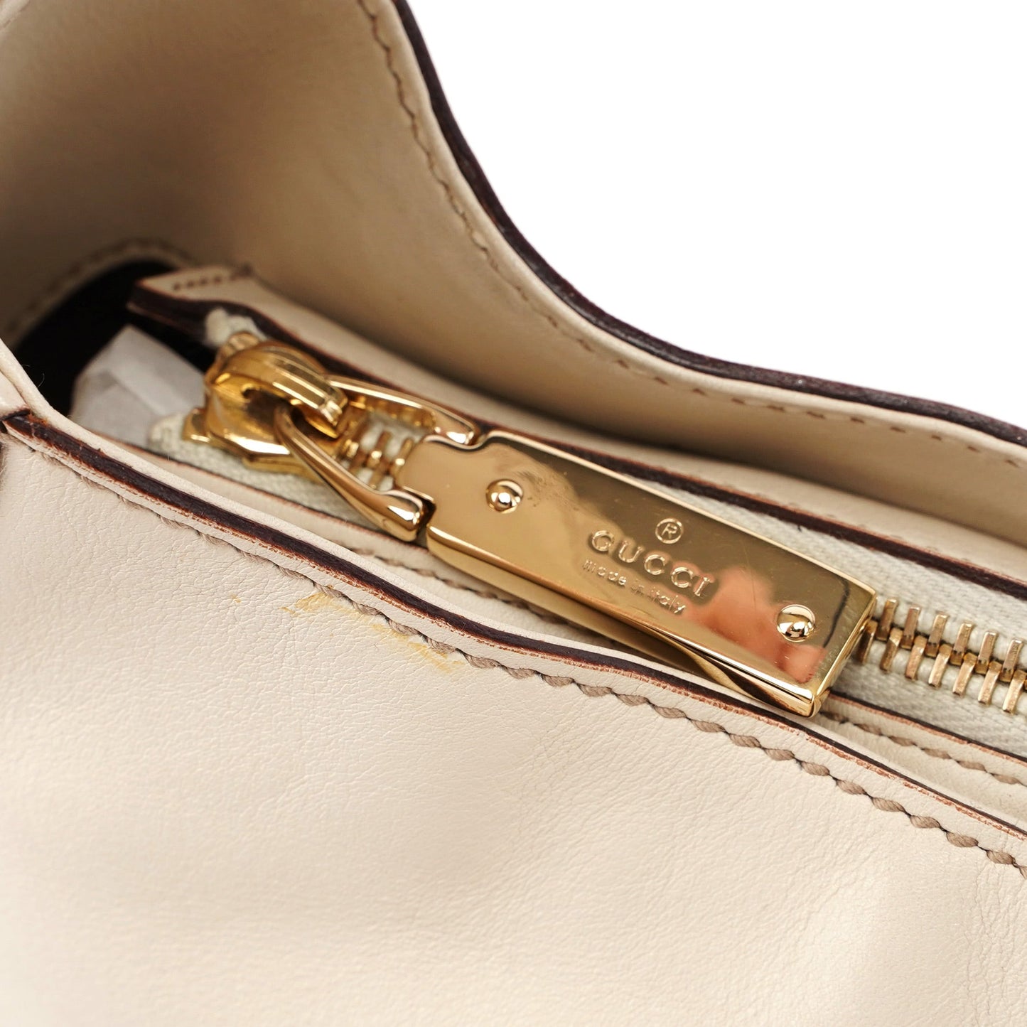 Off-White Calfskin Horsebit Shoulder Bag