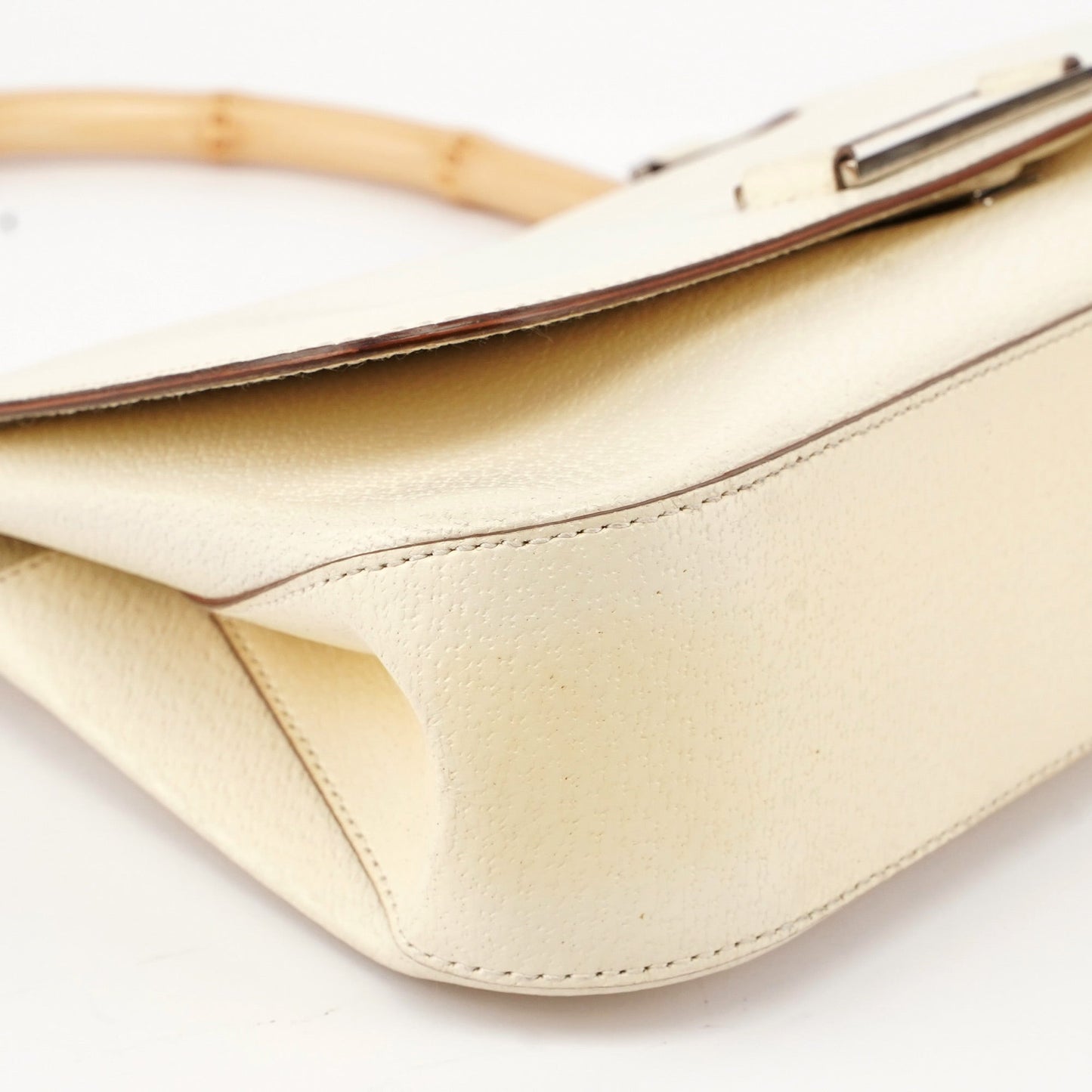 Off-White Leather Bamboo Shoulder Bag