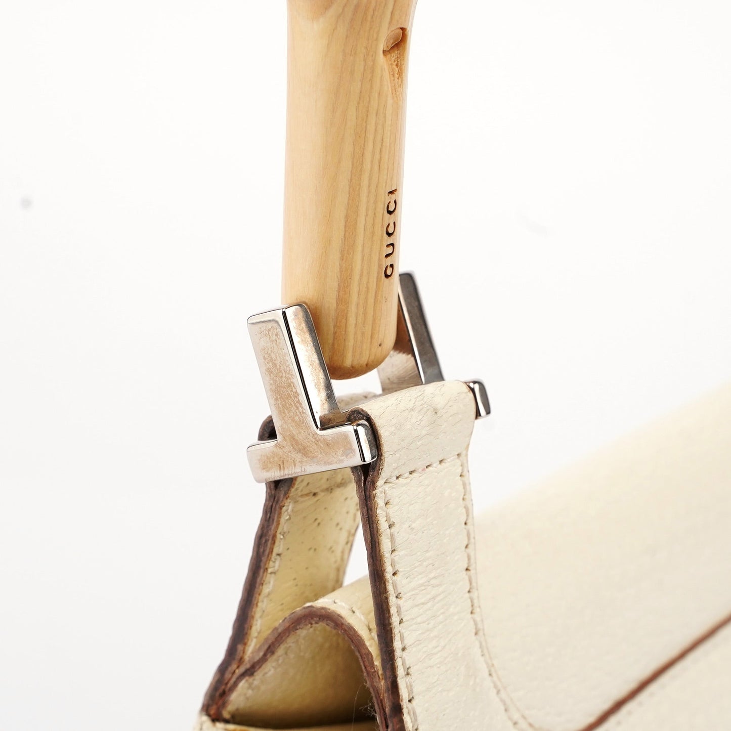 Off-White Leather Bamboo Shoulder Bag