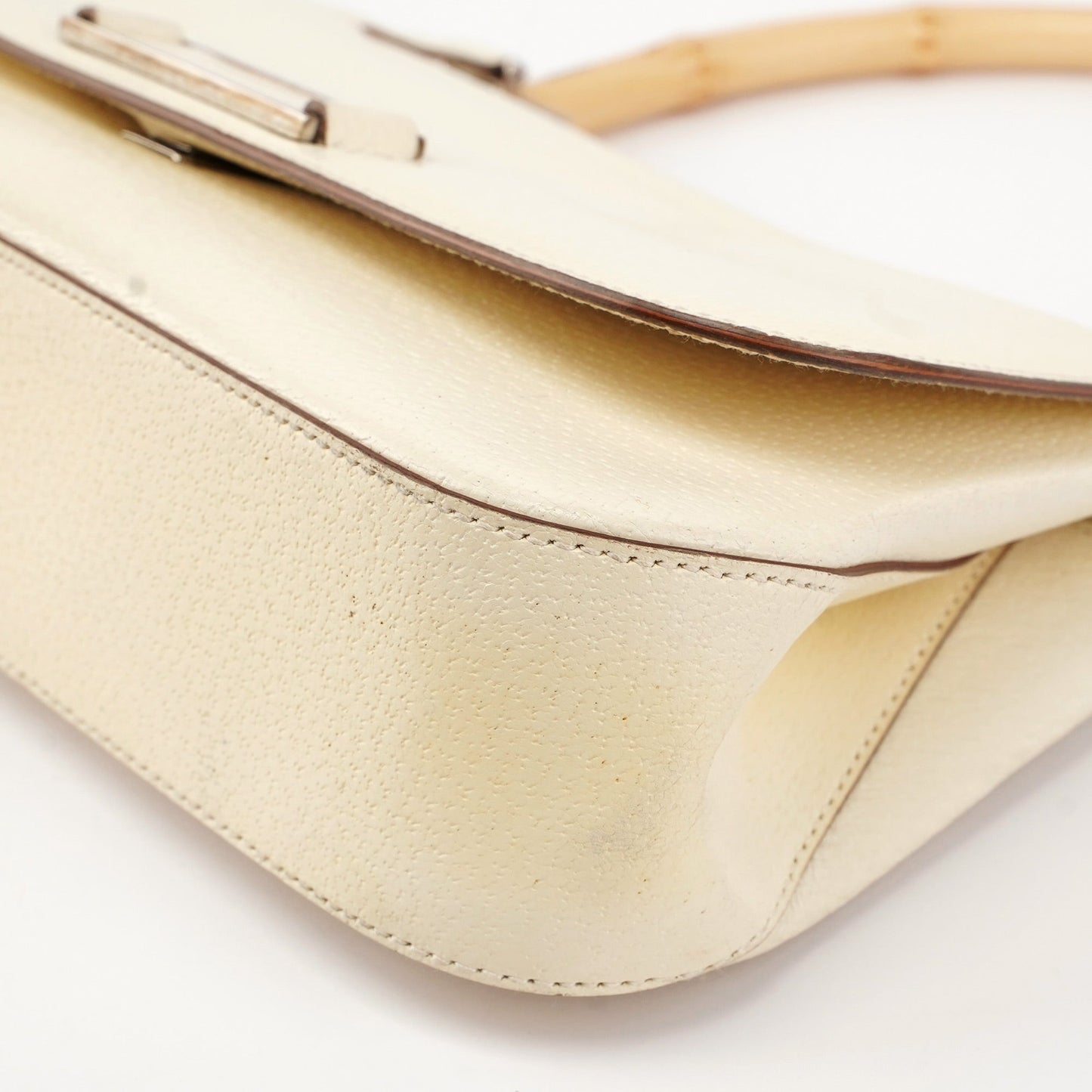 Off-White Leather Bamboo Shoulder Bag