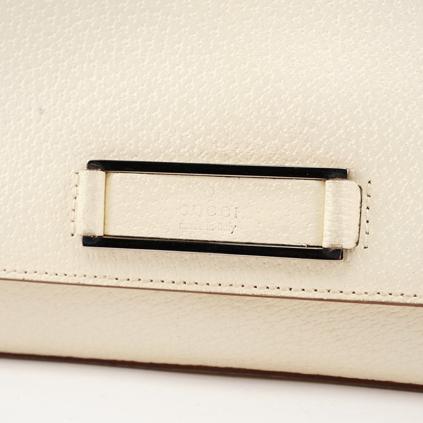 Off-White Leather Bamboo Shoulder Bag