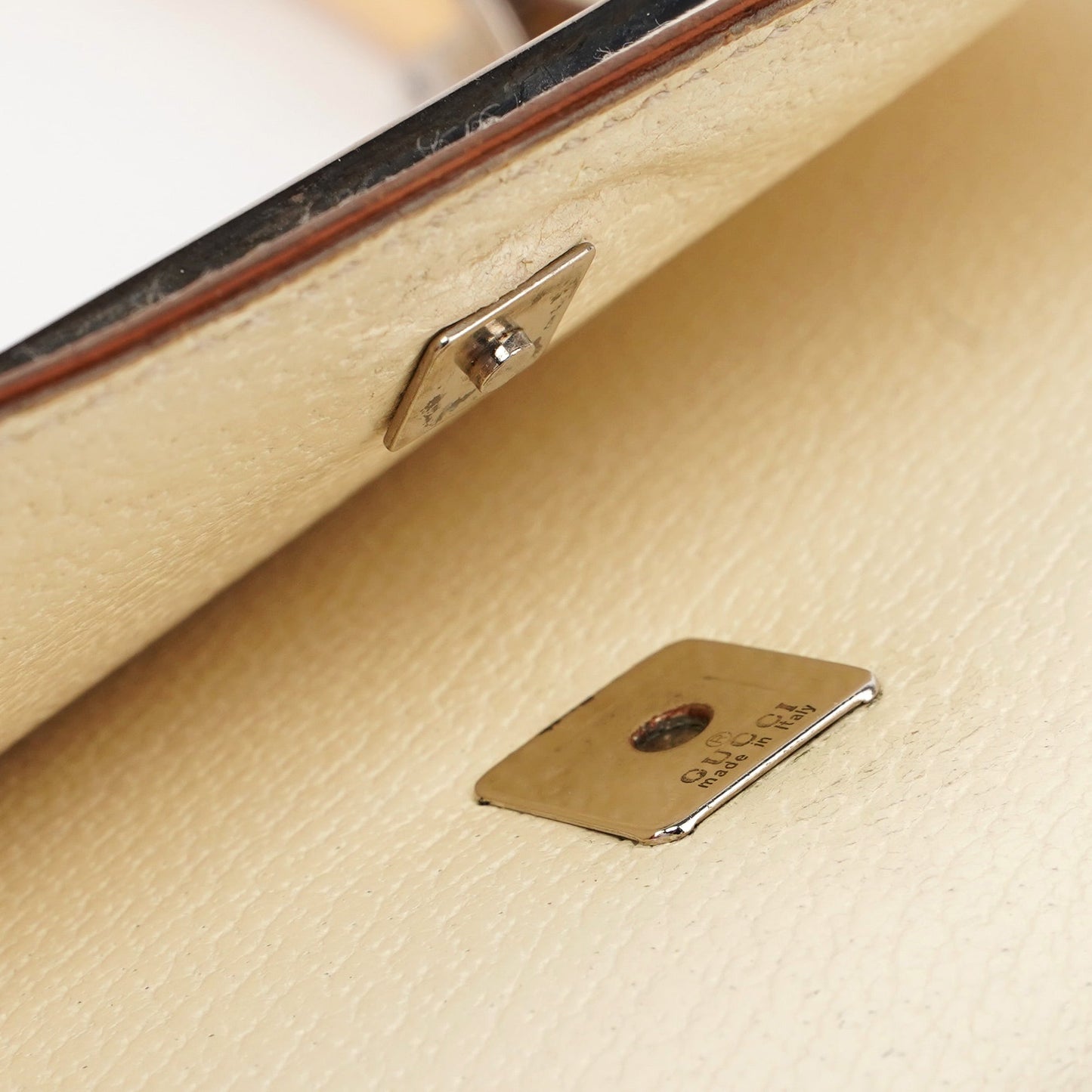 Off-White Leather Bamboo Shoulder Bag