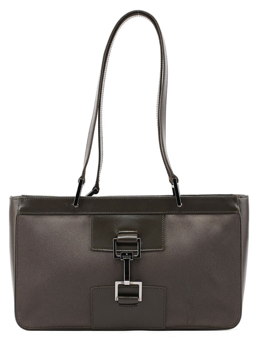 Olive Green Satin Jackie Tote