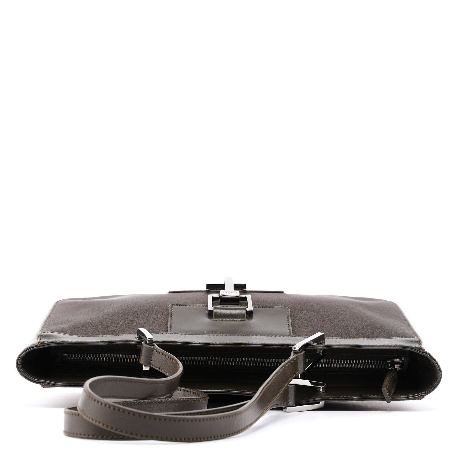 Olive Green Satin Jackie Tote