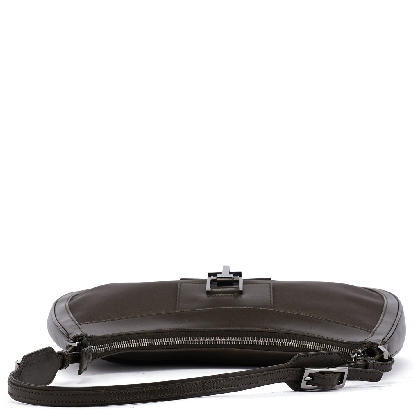 Olive Satin Jackie Shoulder Bag