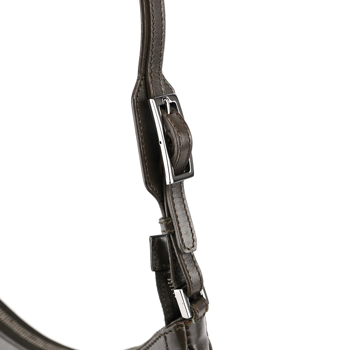 Olive Satin Jackie Shoulder Bag