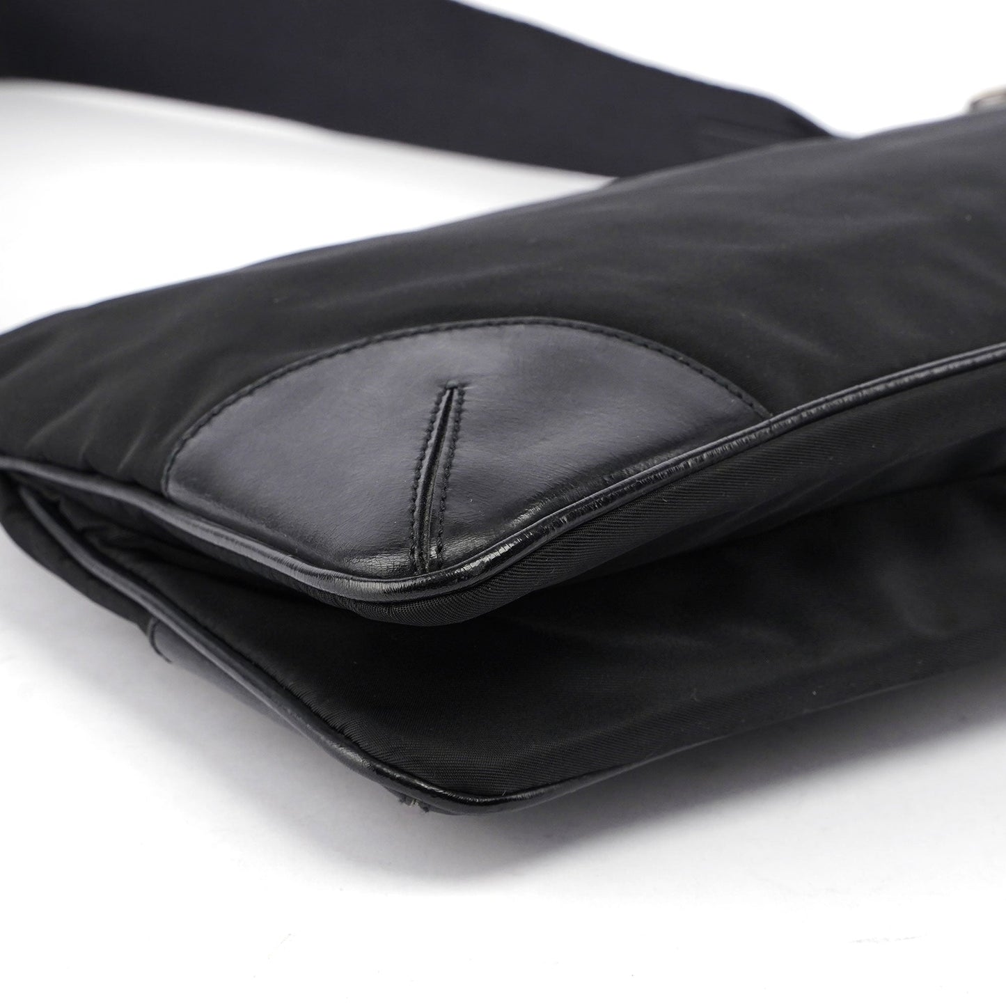 Prada Black Tessuto Leather Shoulder Bag
