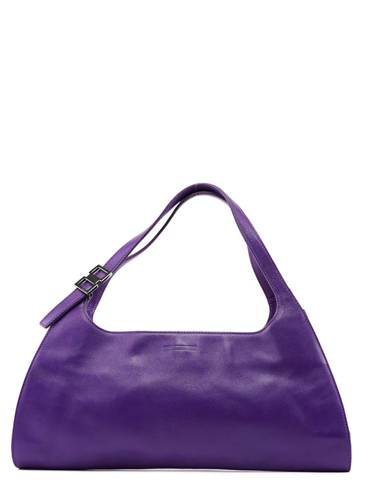 Purple Calfskin Shoulder Bag