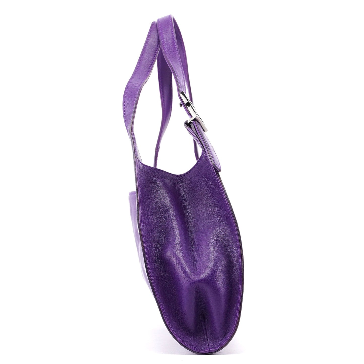 Purple Calfskin Shoulder Bag