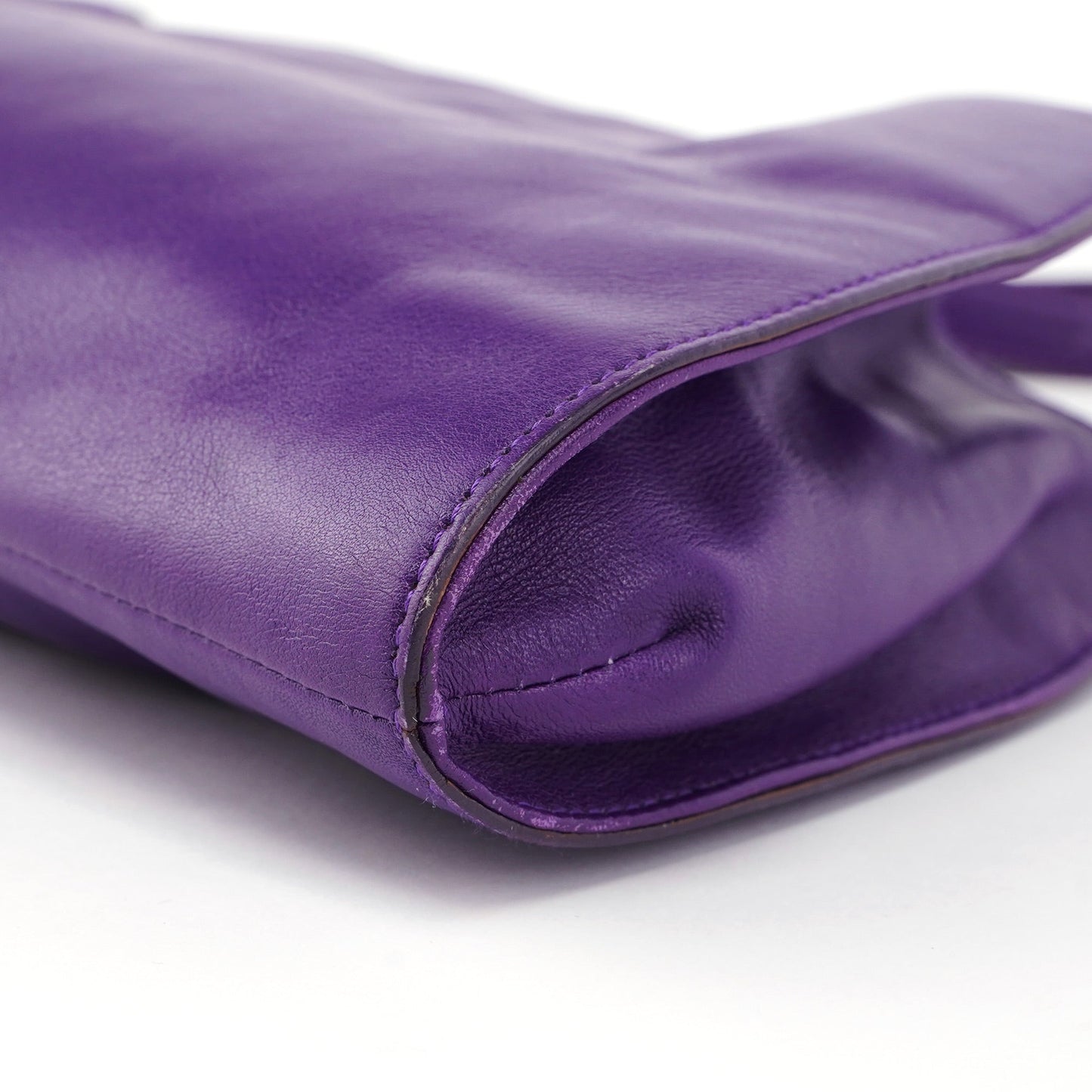 Purple Calfskin Shoulder Bag