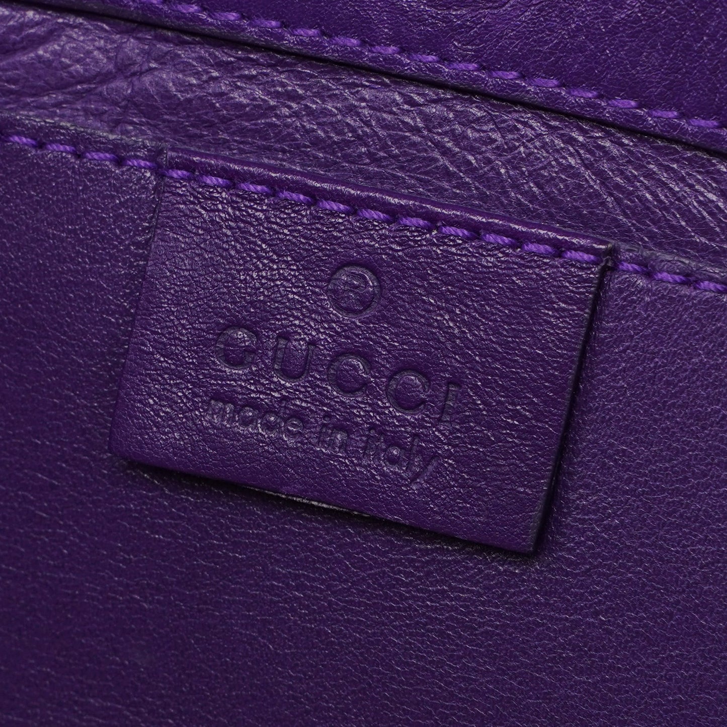 Purple Calfskin Shoulder Bag