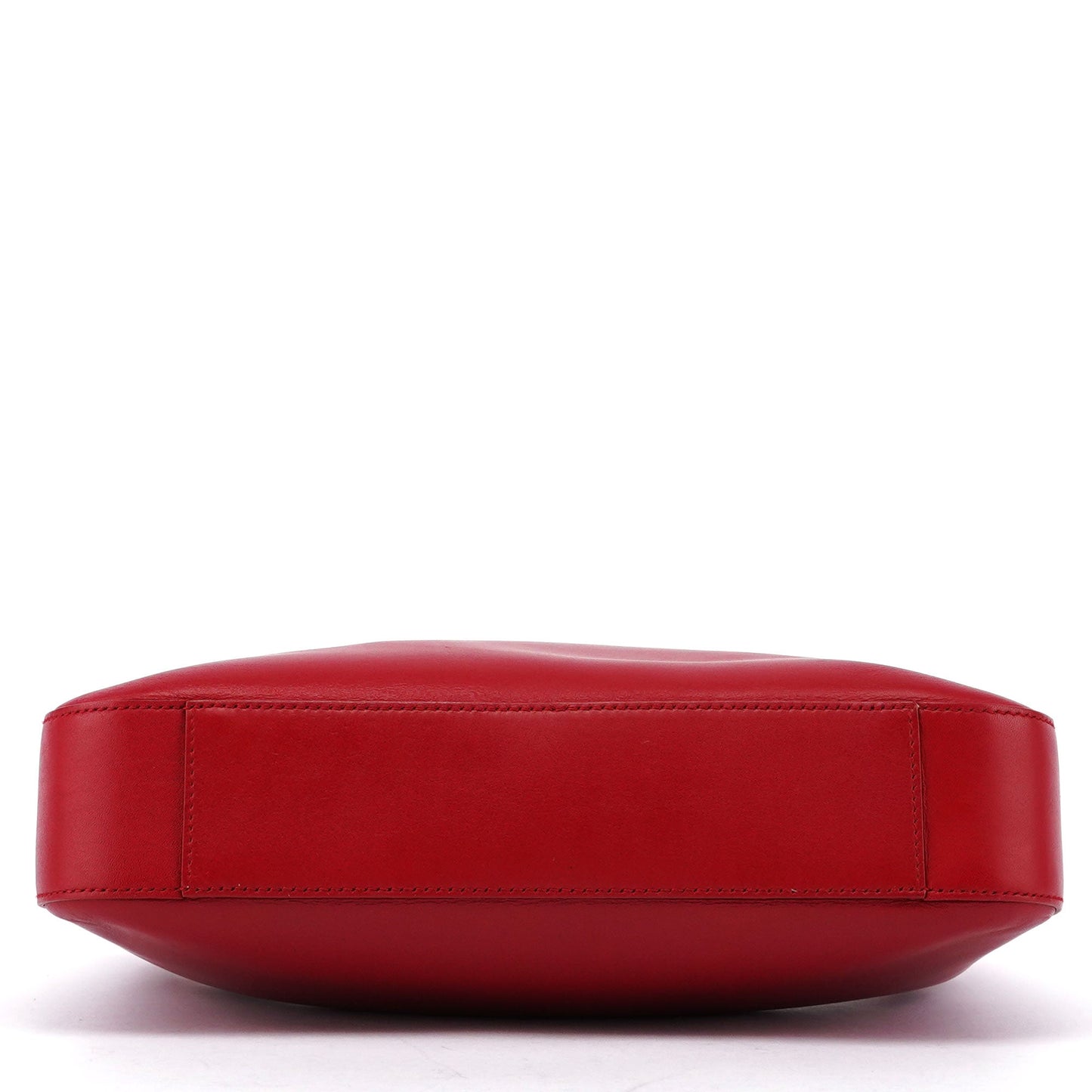 Red Calfskin Hobo Shoulder Bag