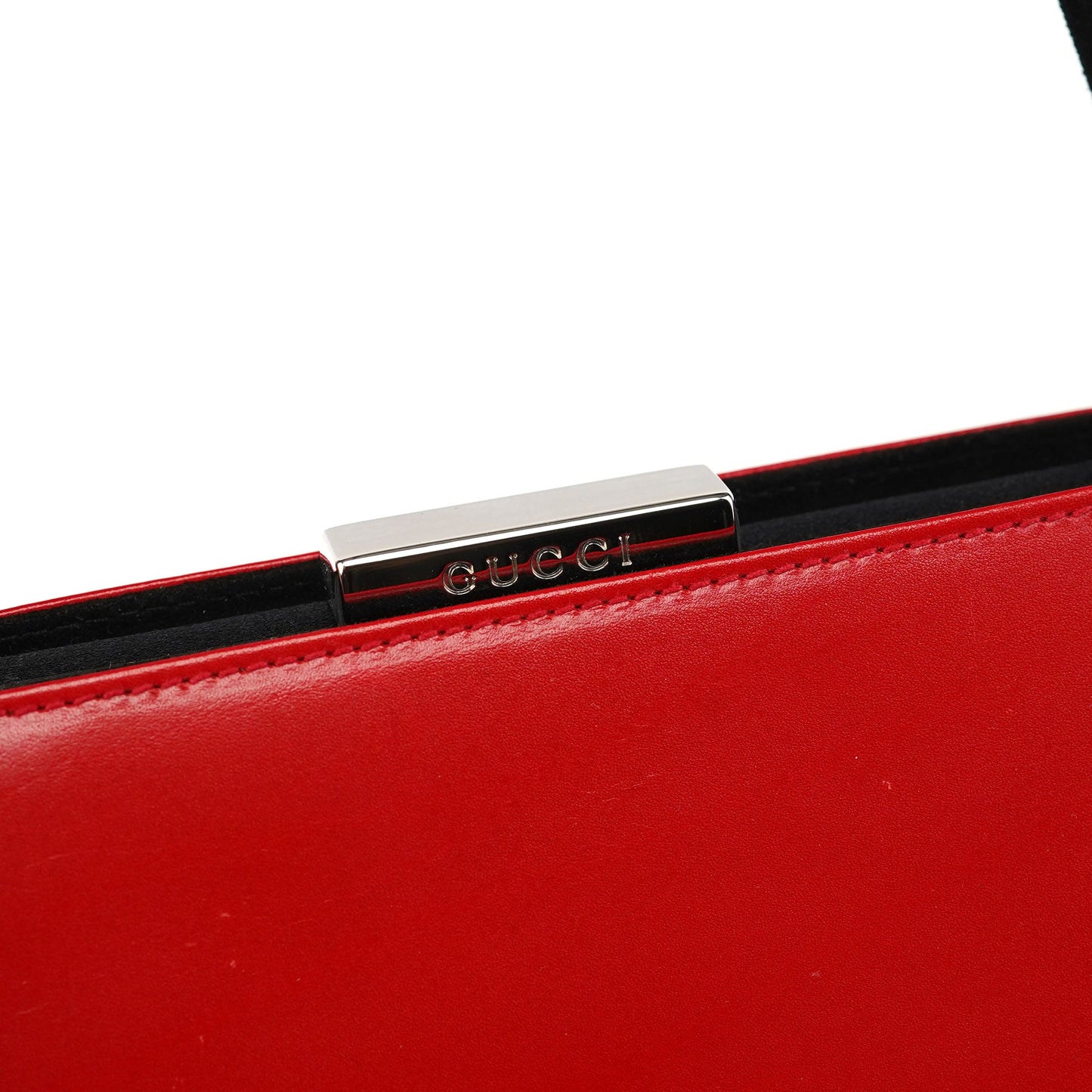 Red Calfskin Leather Tote Bag