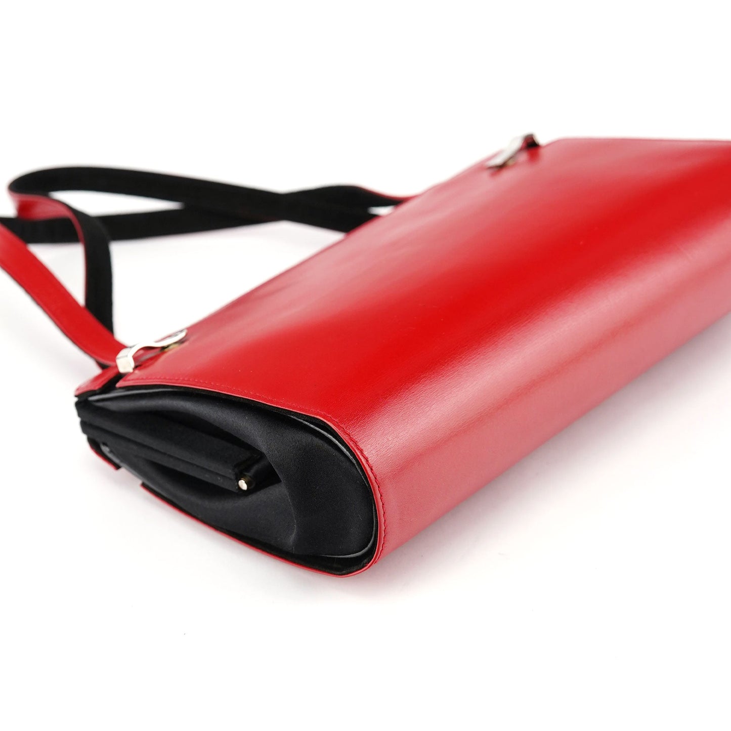 Red Calfskin Leather Tote Bag