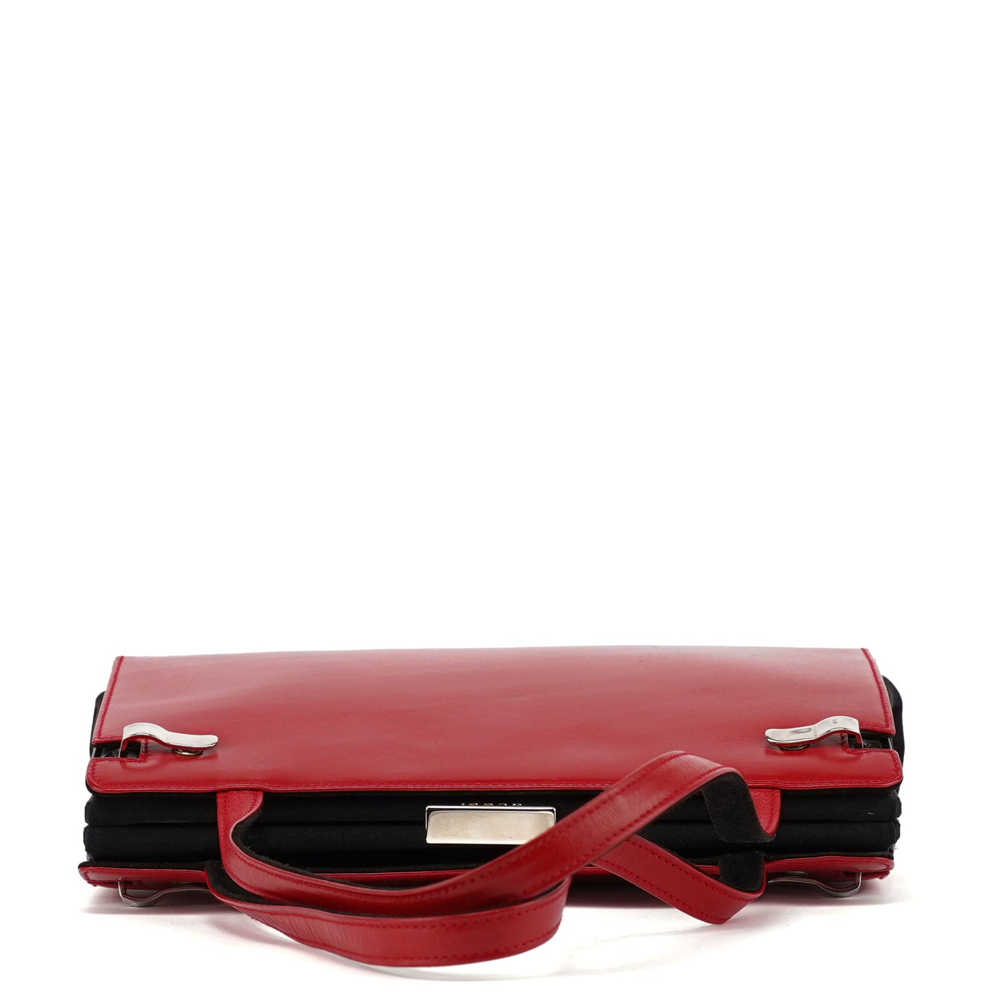 Red Calfskin Leather Tote Bag