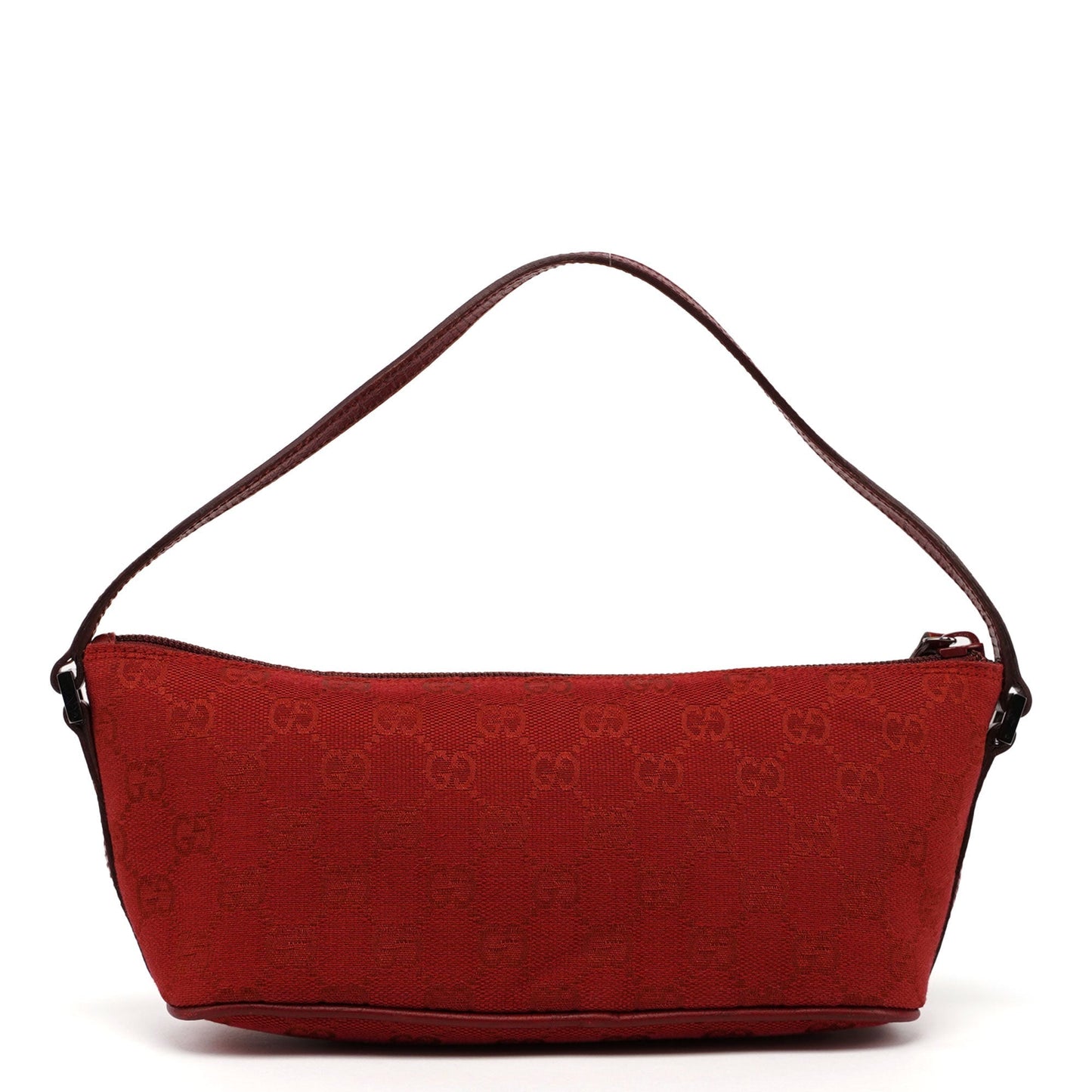 Red GG Monogram Canvas Boat Pochette