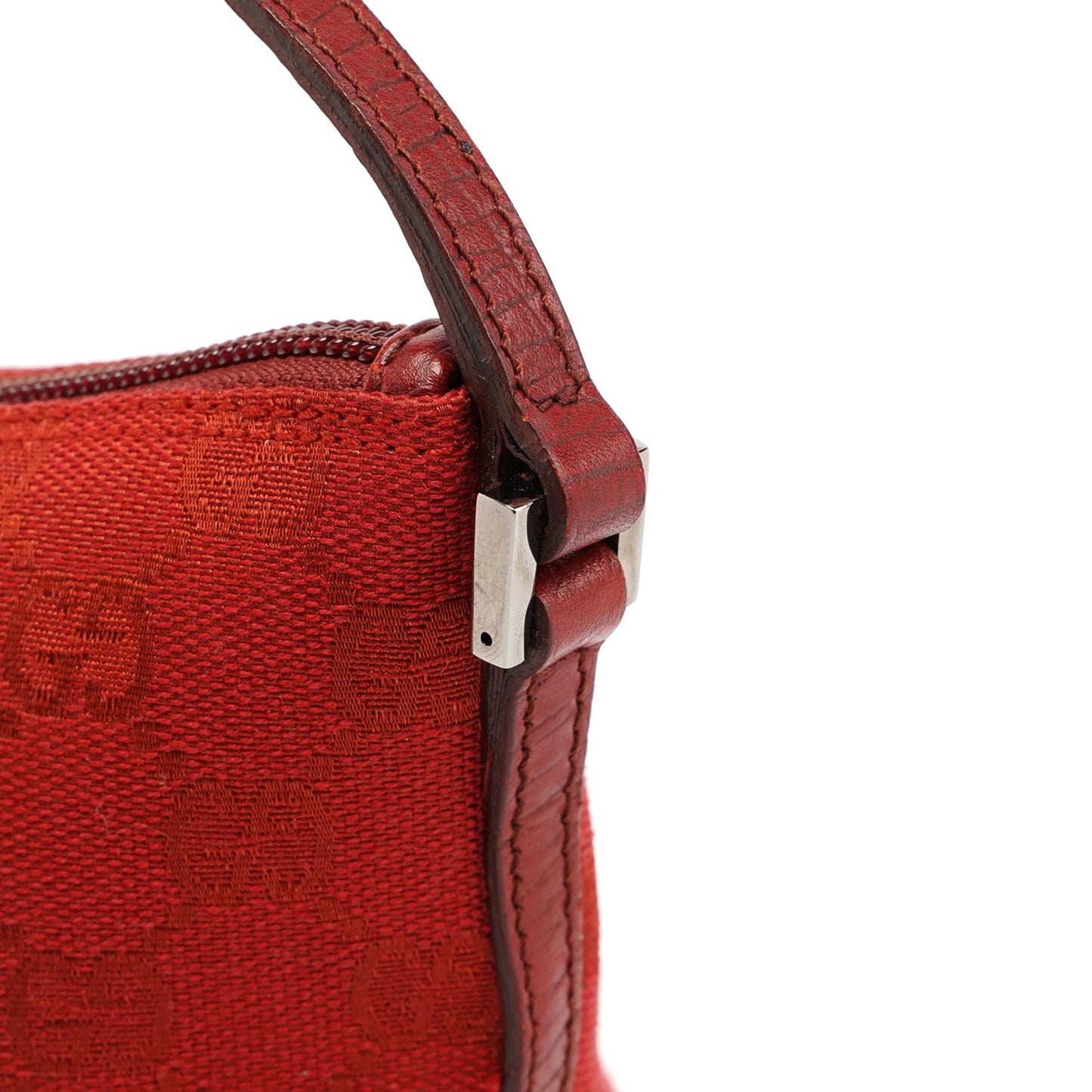 Red GG Monogram Canvas Boat Pochette