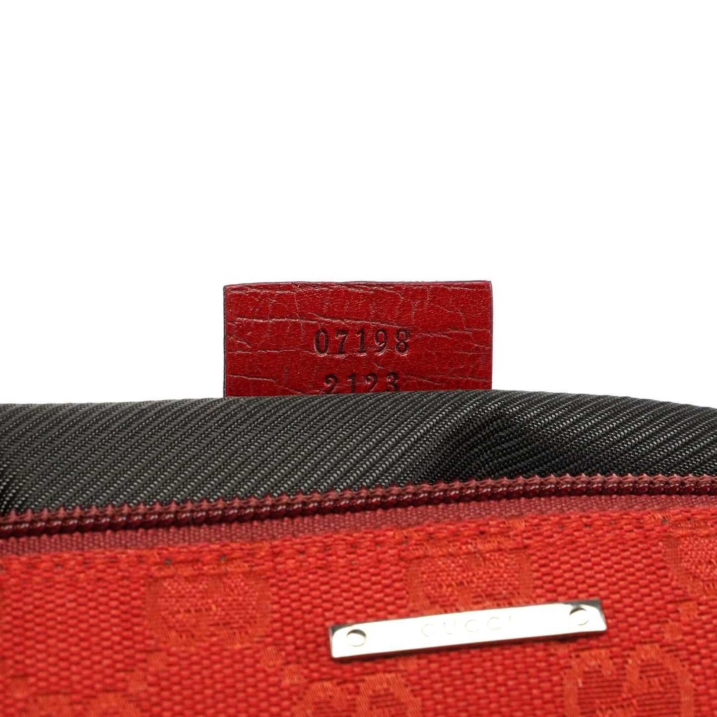 Red GG Monogram Canvas Boat Pochette