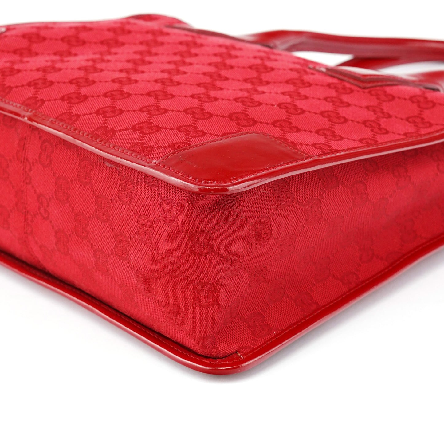 Red GG Patent Leather Tote Bag