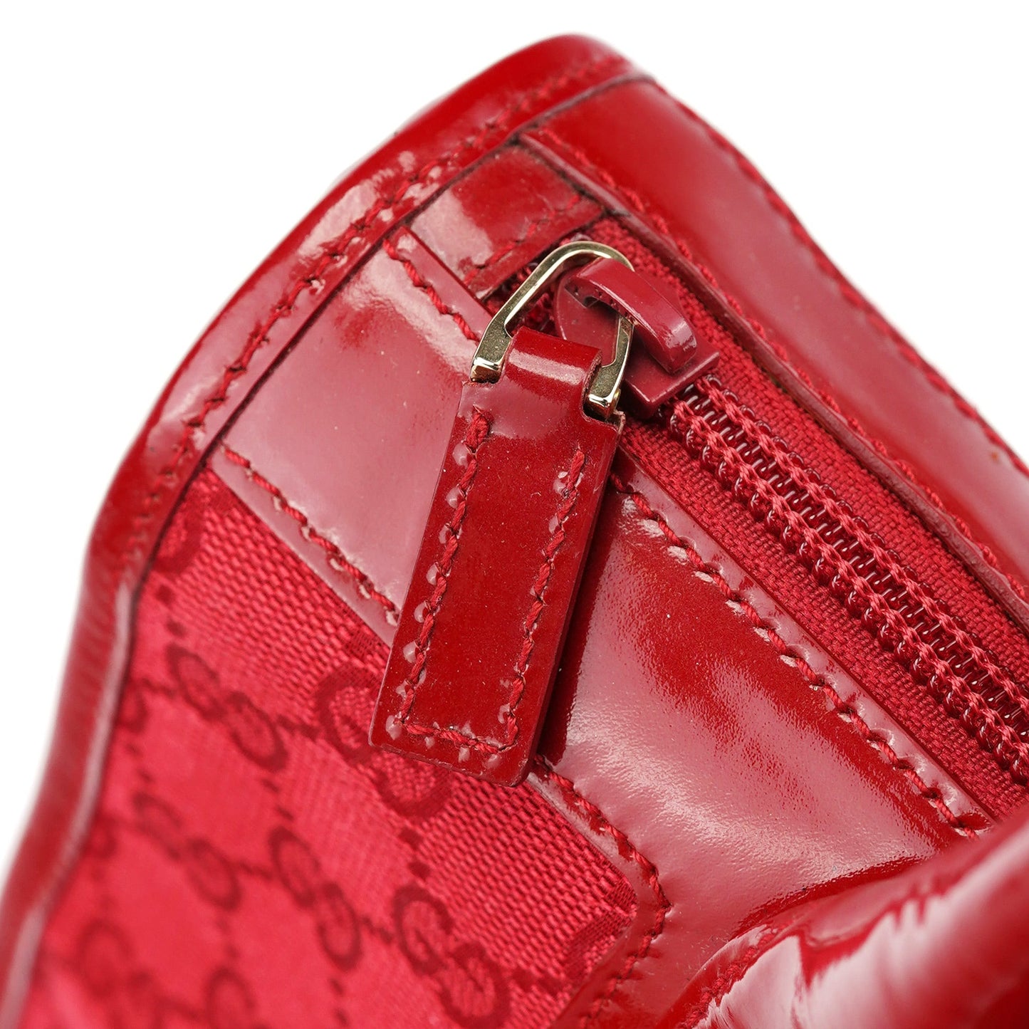 Red GG Patent Leather Tote Bag