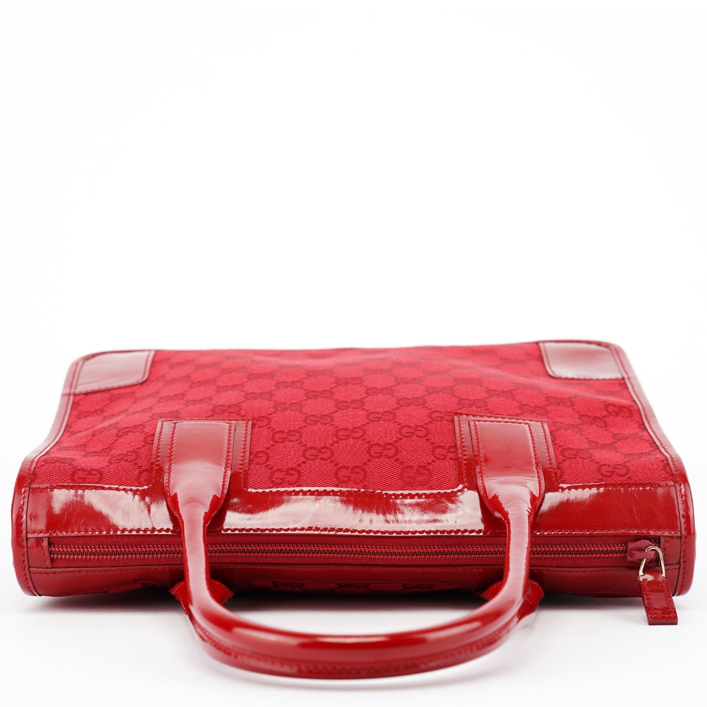 Red GG Patent Leather Tote Bag