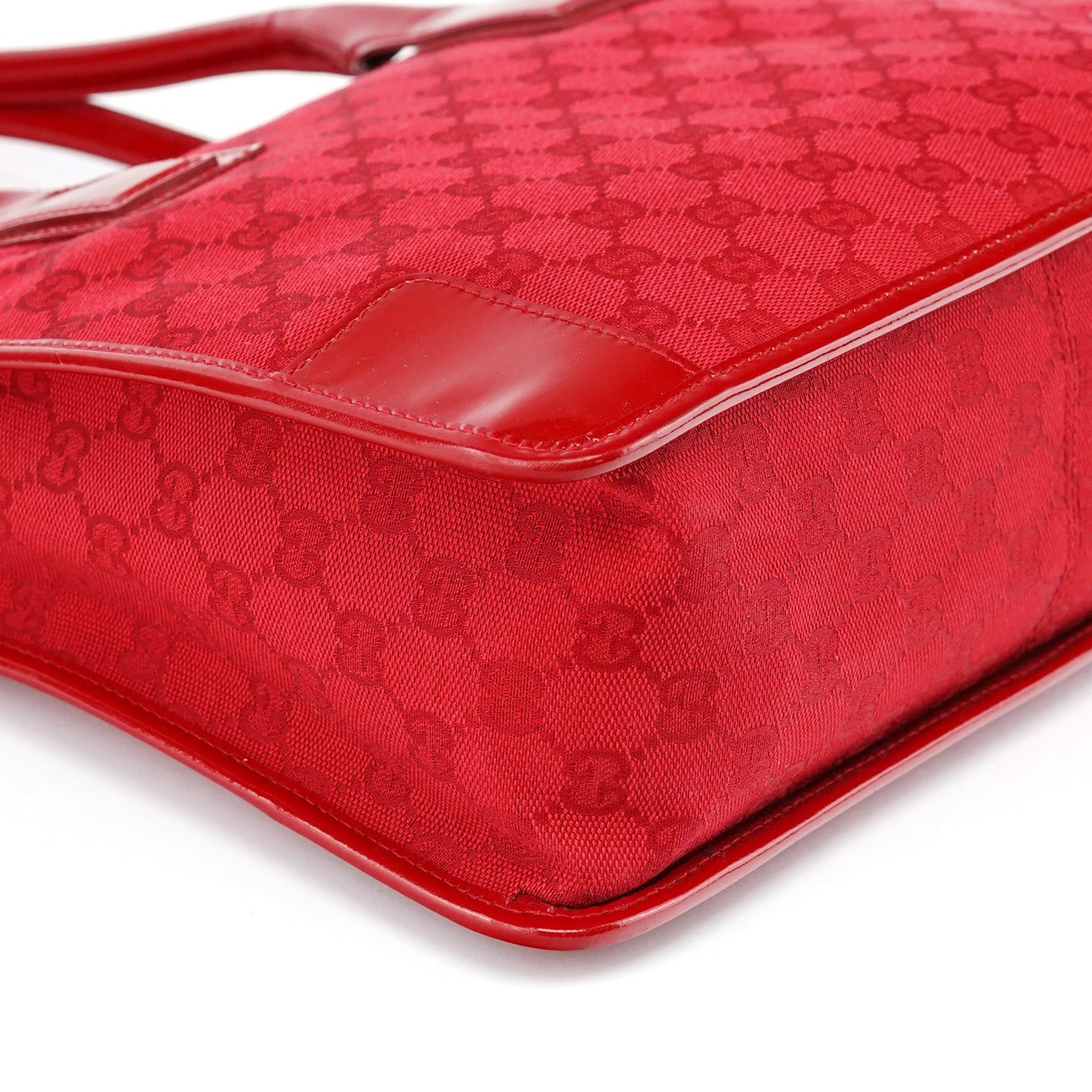 Red GG Patent Leather Tote Bag