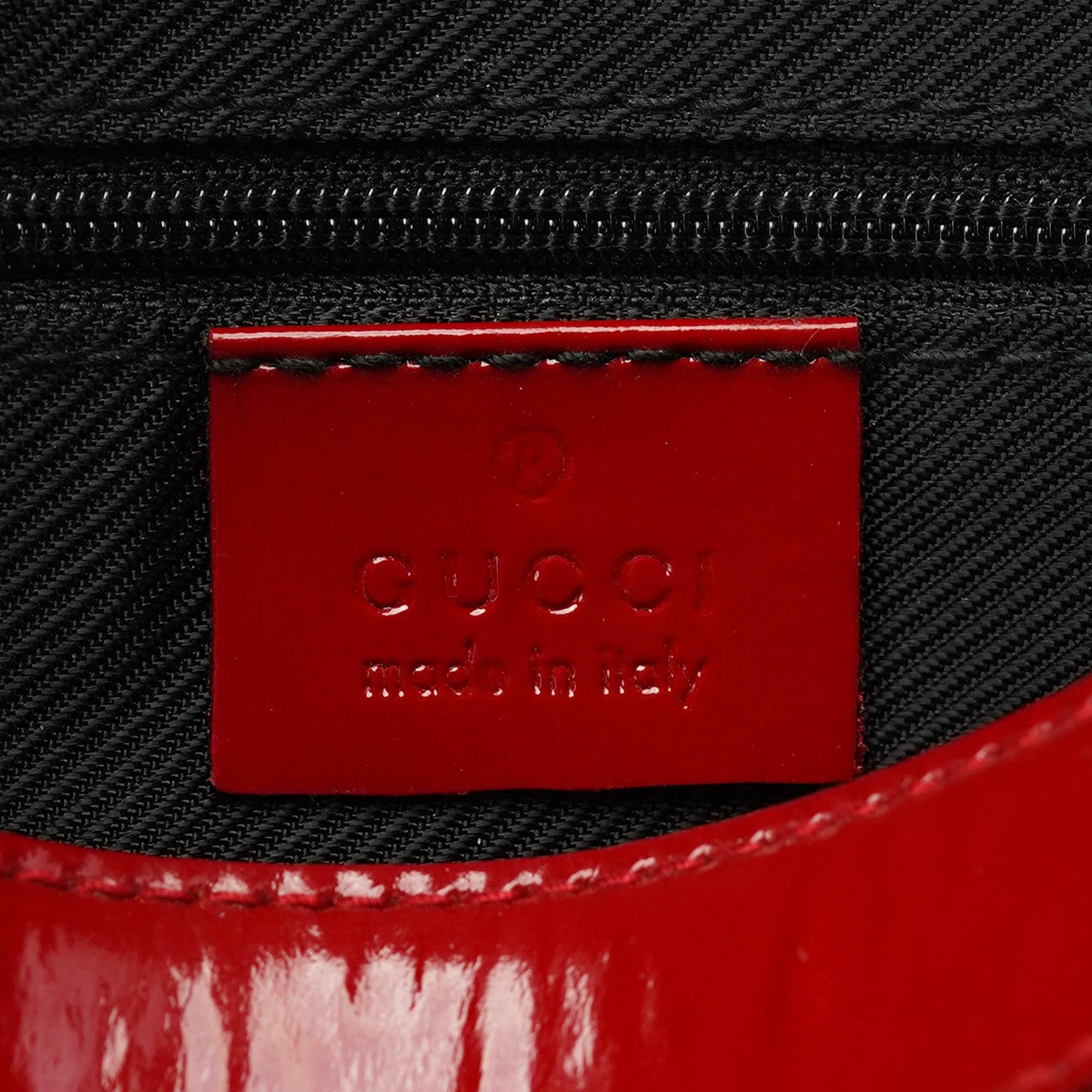 Red GG Patent Leather Tote Bag