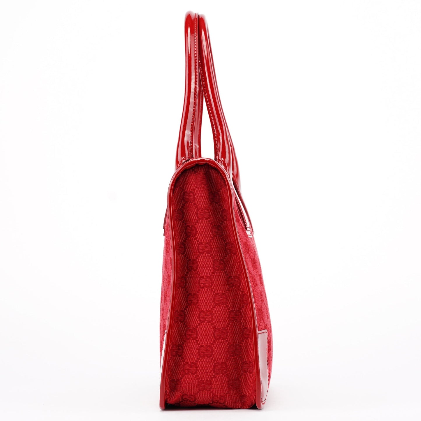 Red GG Patent Leather Tote Bag
