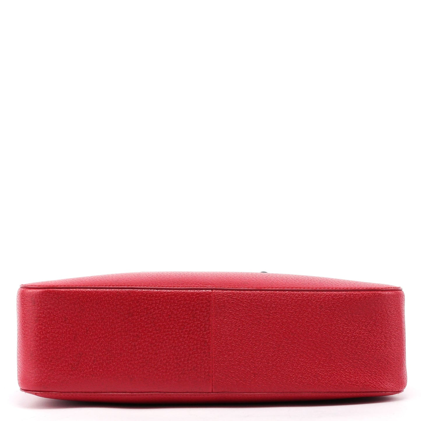 Red Leather Bamboo Tote Bag