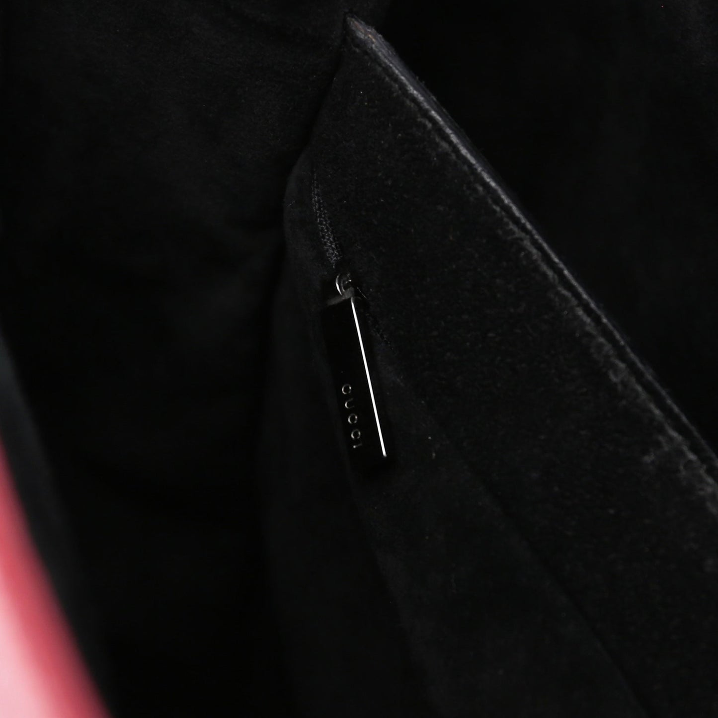 Red Leather Bamboo Tote Bag