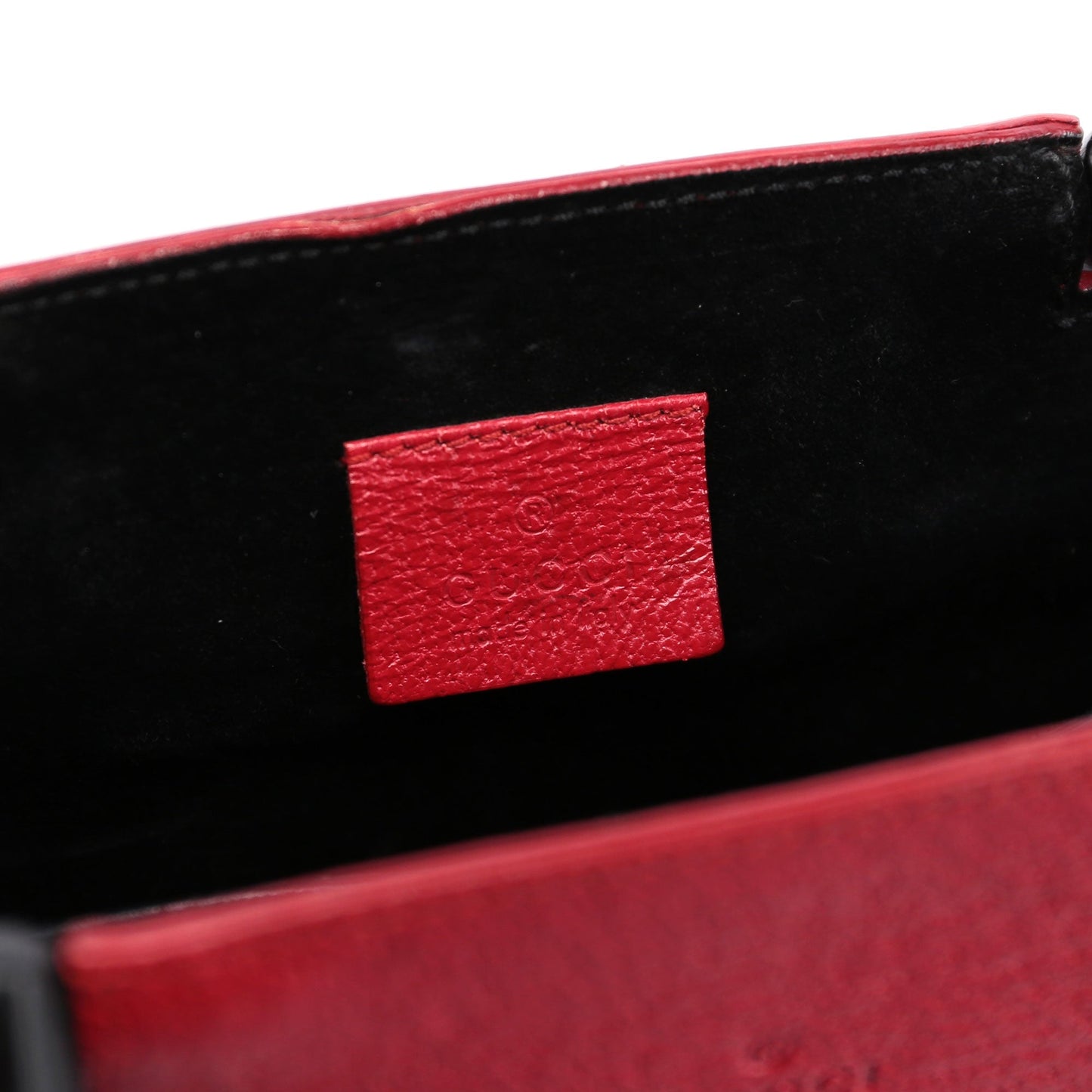 Red Leather Bamboo Tote Bag