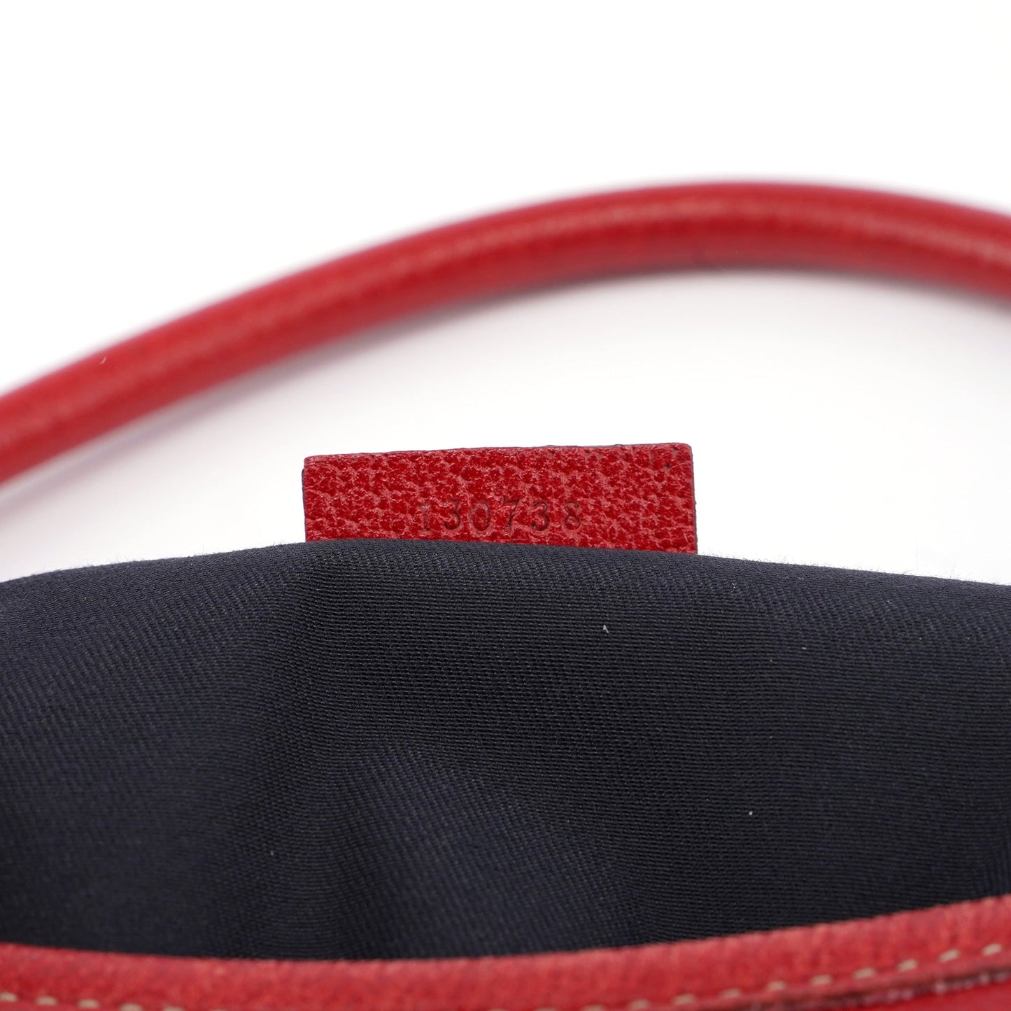 Red Leather D-Ring Shoulder Bag