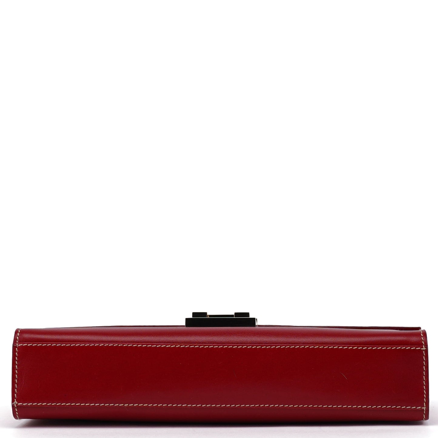 Red Leather Lady Lock Shoulder Bag