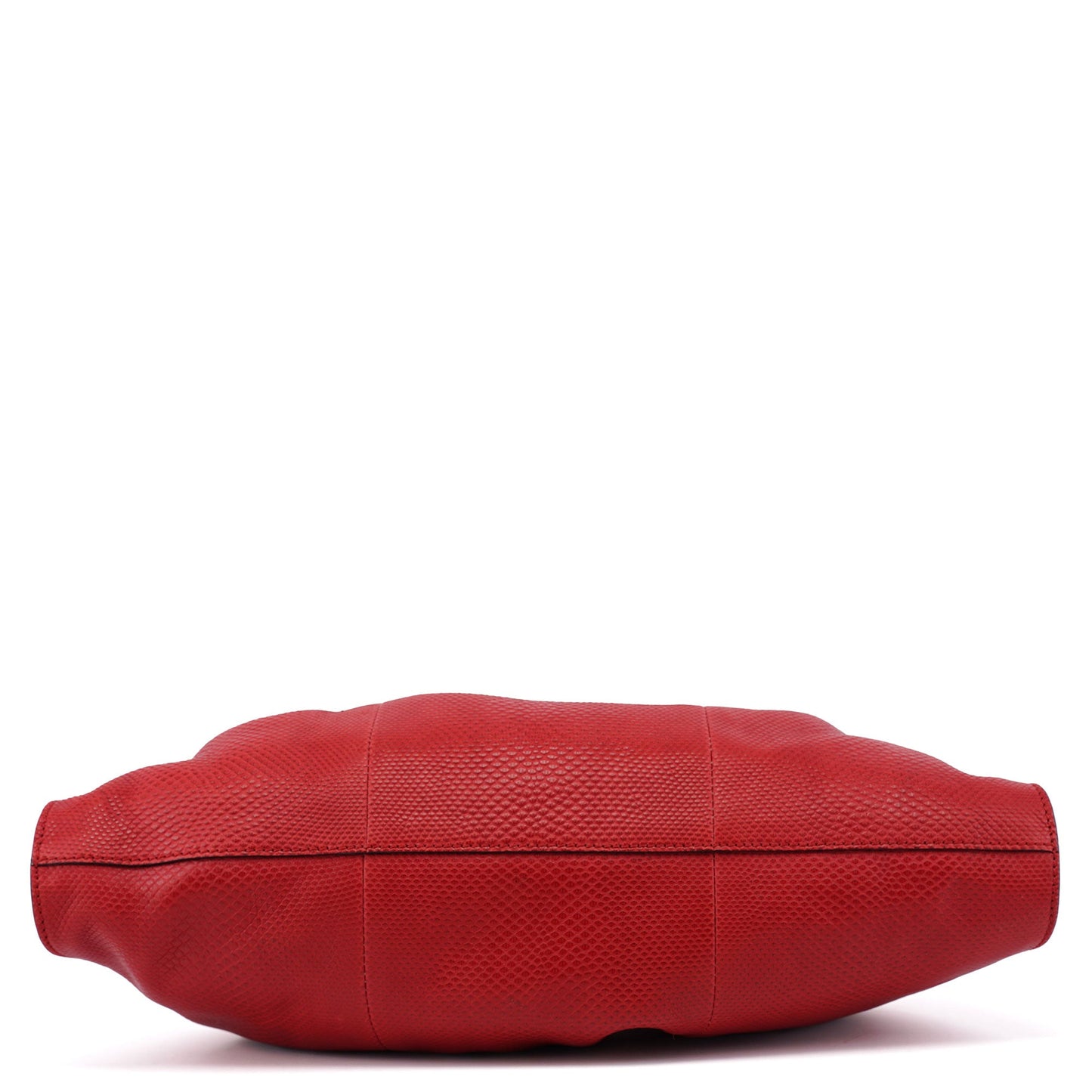 Red Lizard Embossed Dual Handle Bag