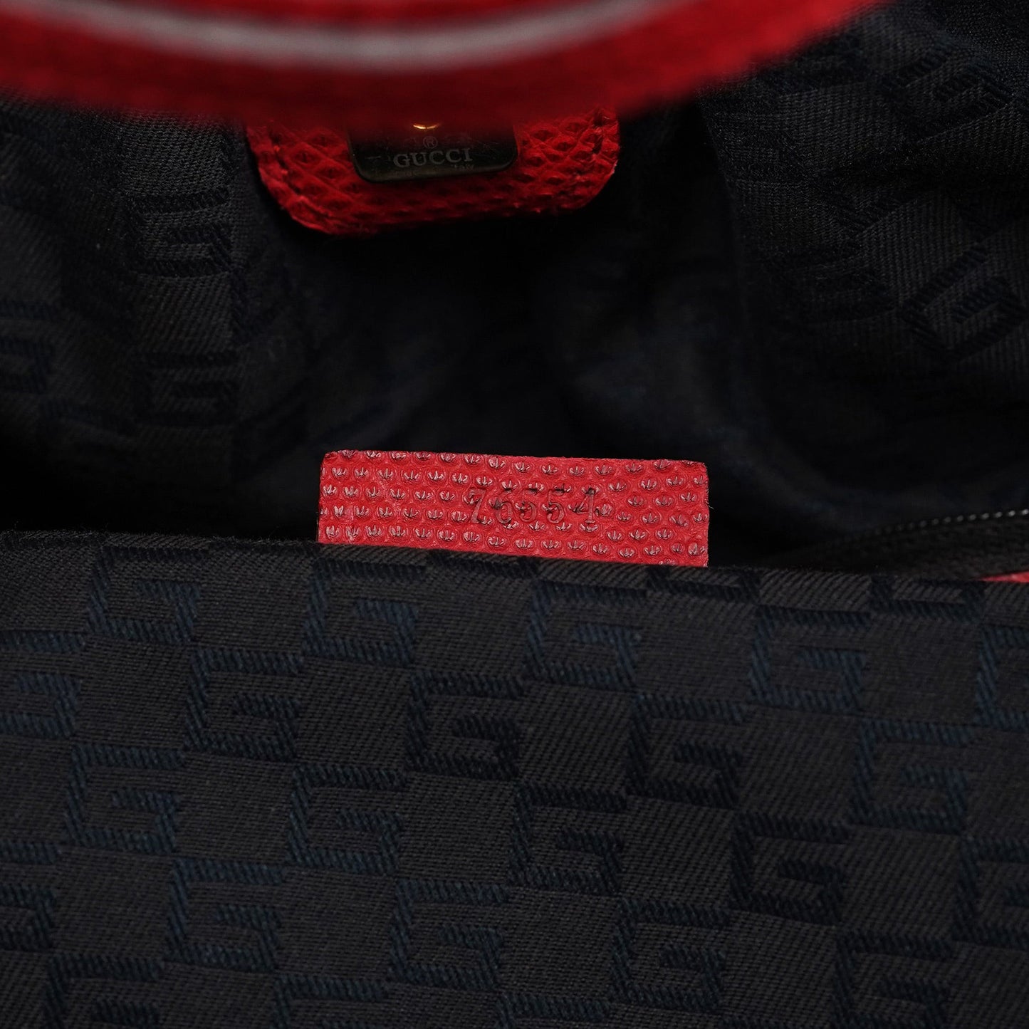 Red Lizard Embossed Dual Handle Bag