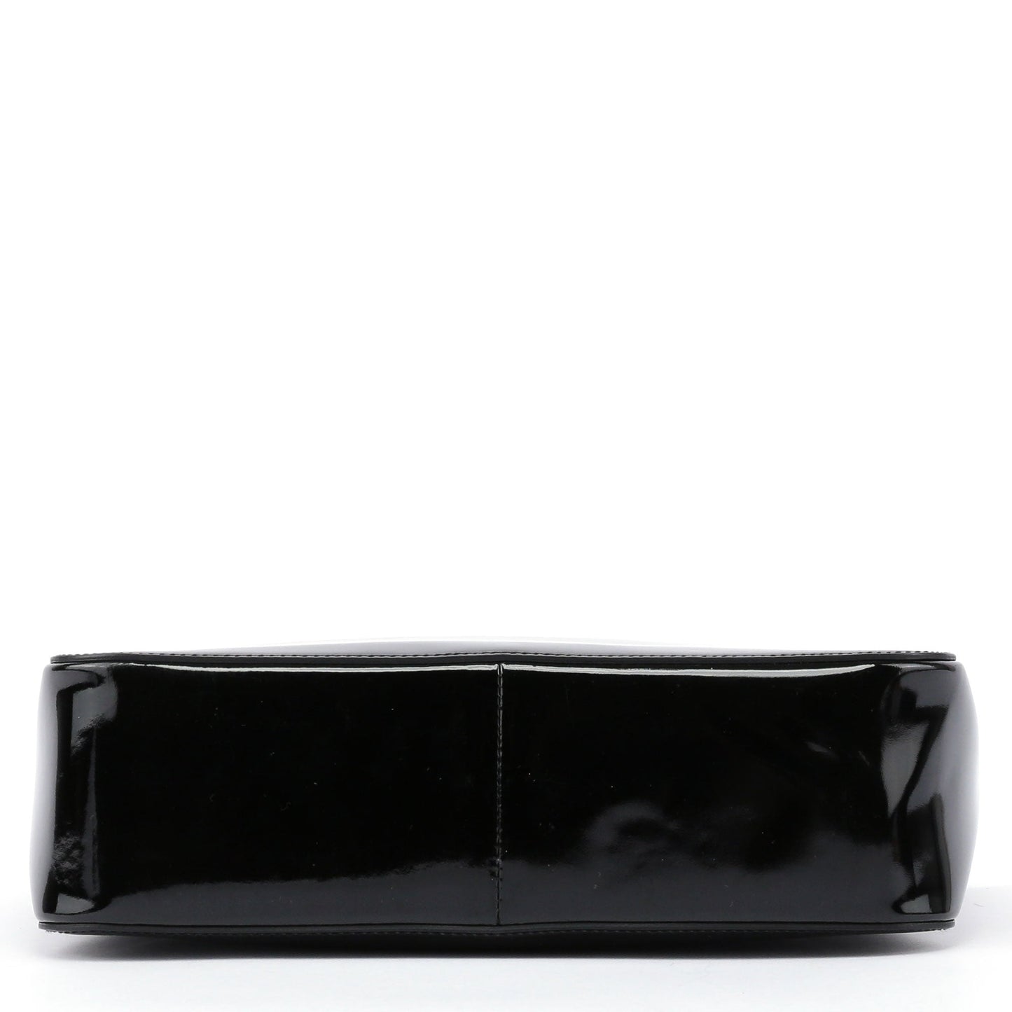 REPOST Black Patent Leather Bamboo Tote