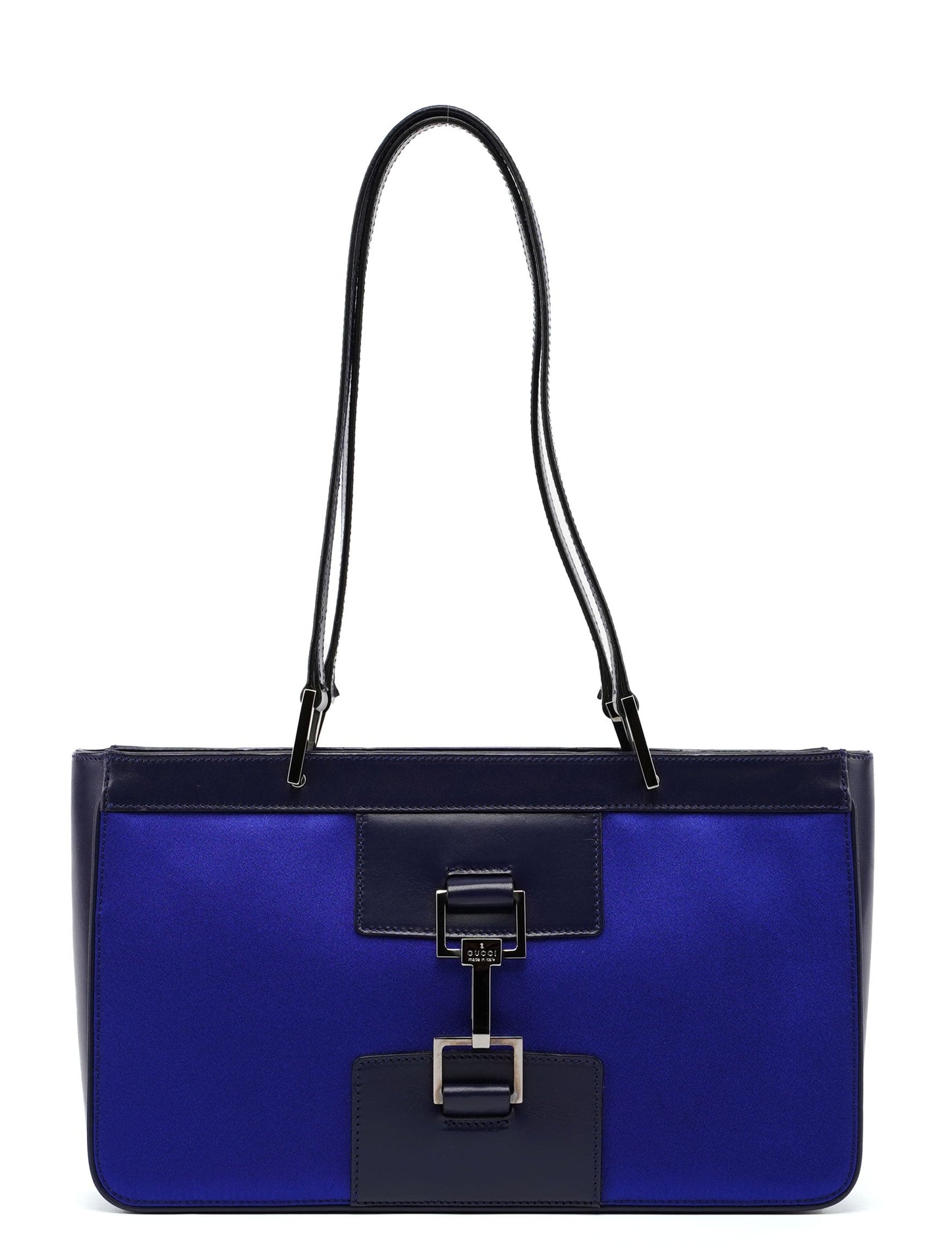 Royal Blue Jackie Satin Tote Bag