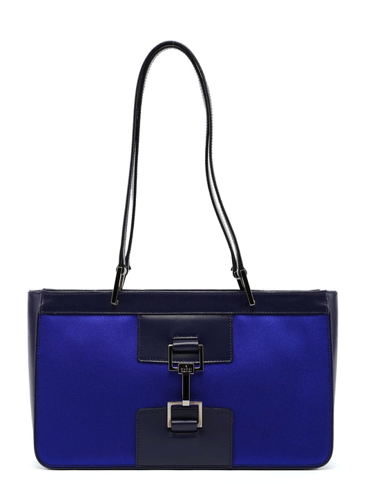Royal Blue Jackie Satin Tote Bag