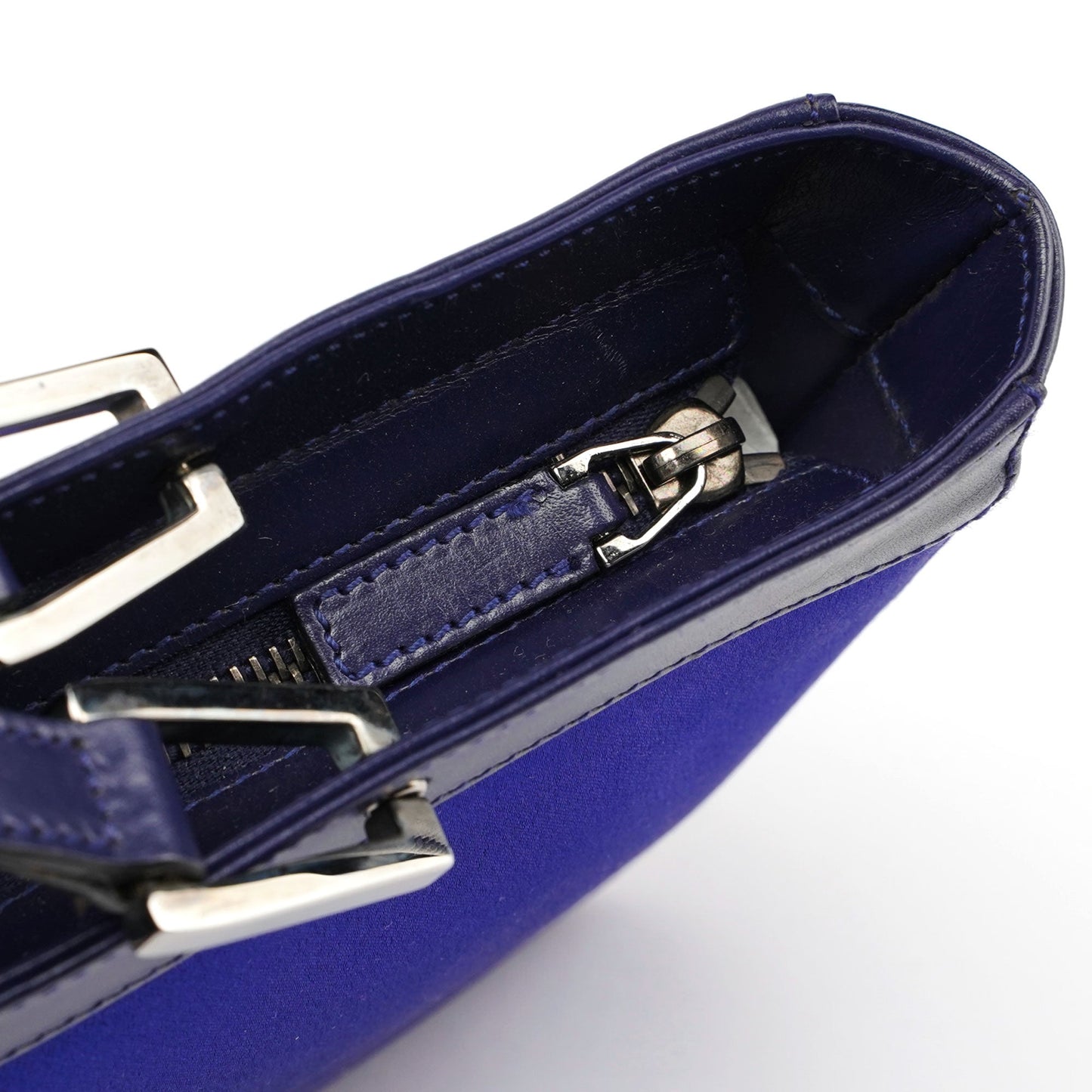 Royal Blue Jackie Satin Tote Bag