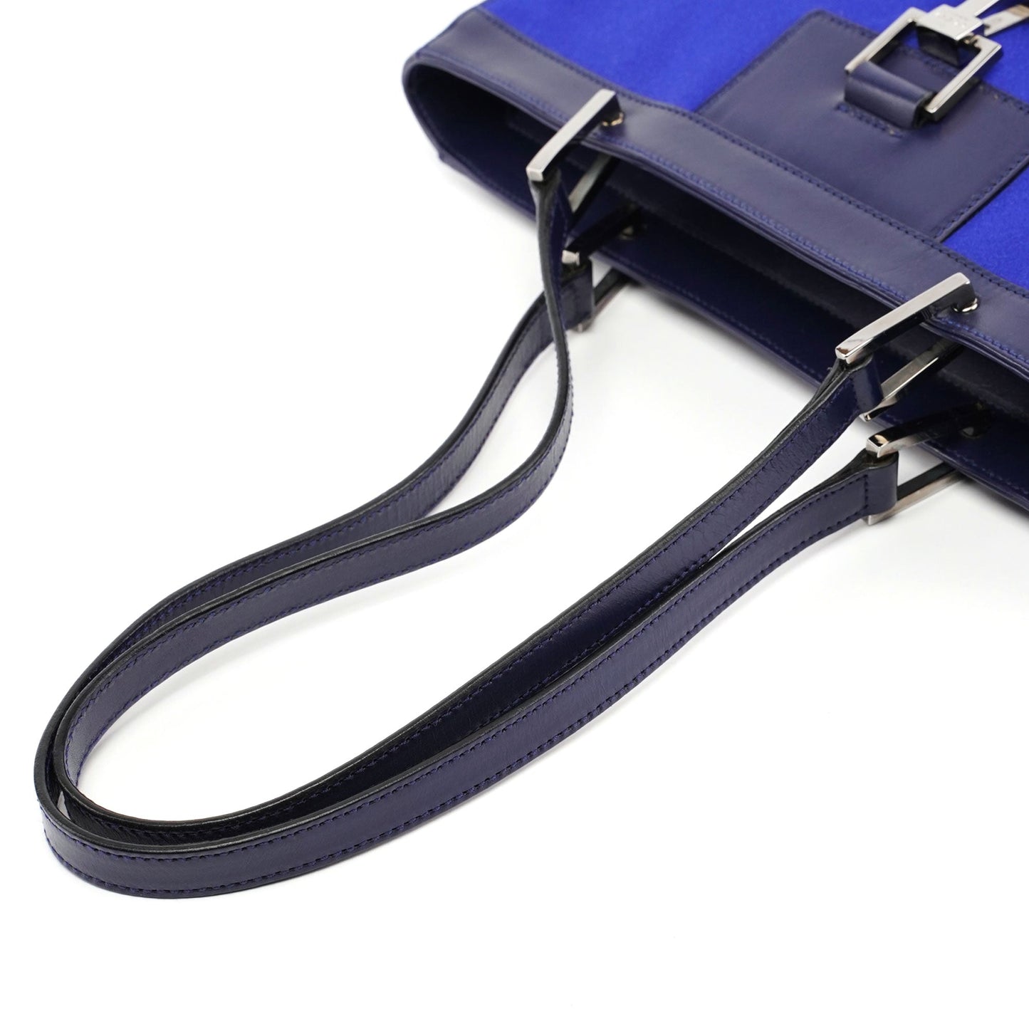 Royal Blue Jackie Satin Tote Bag