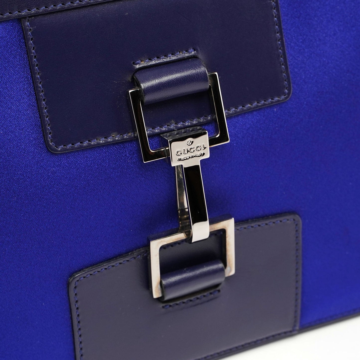Royal Blue Jackie Satin Tote Bag