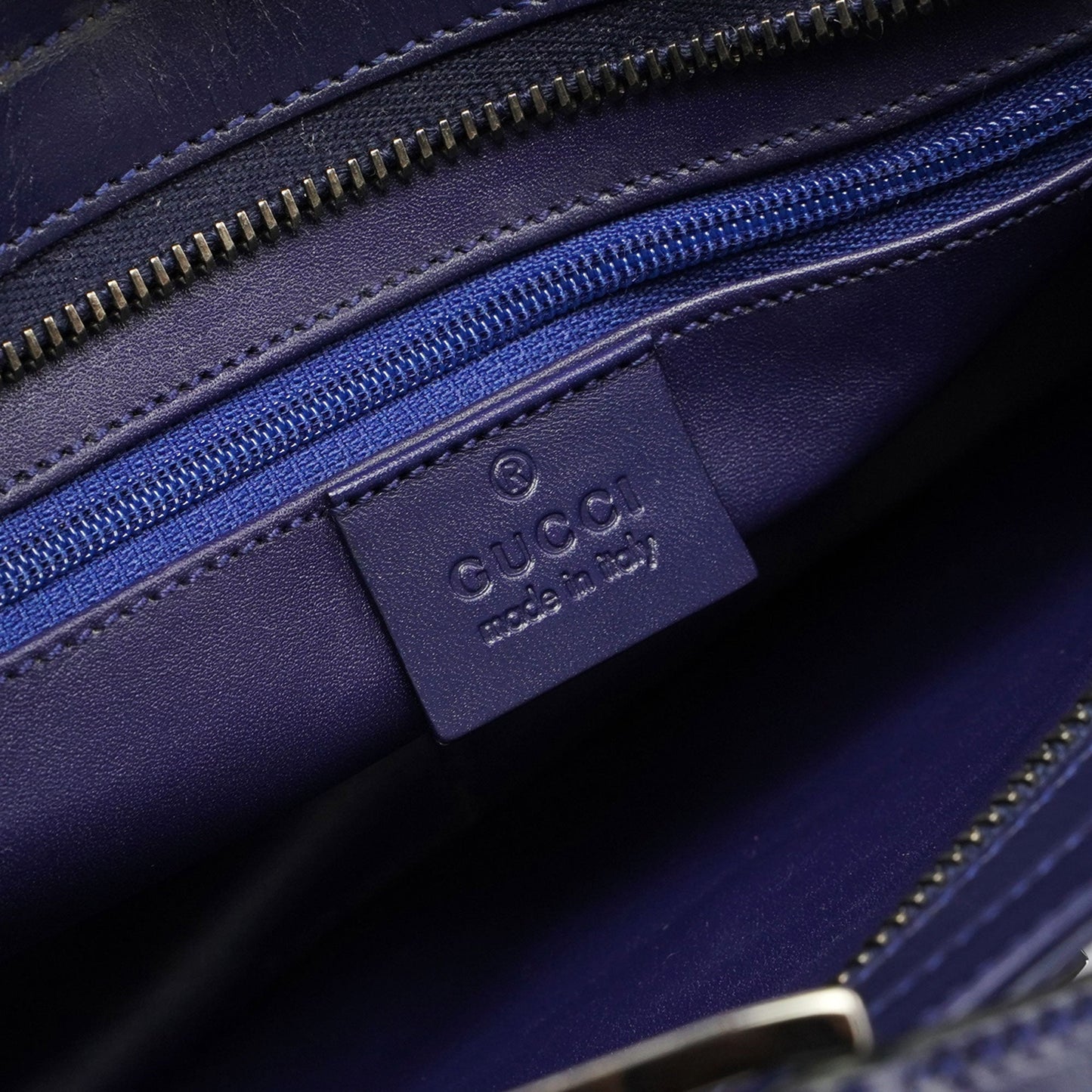 Royal Blue Jackie Satin Tote Bag