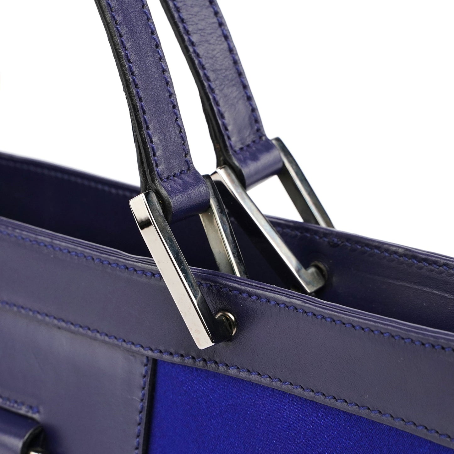 Royal Blue Jackie Satin Tote Bag