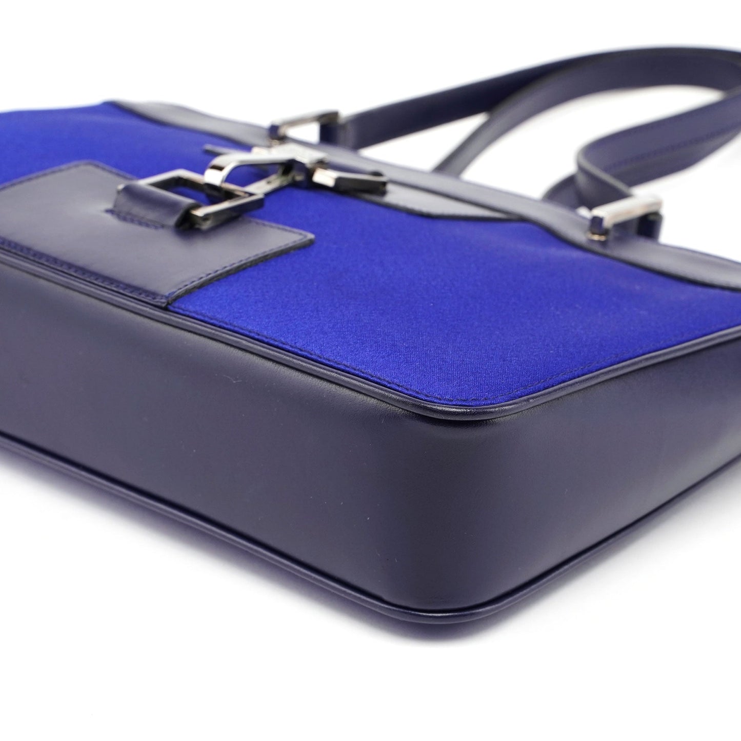 Royal Blue Jackie Satin Tote Bag