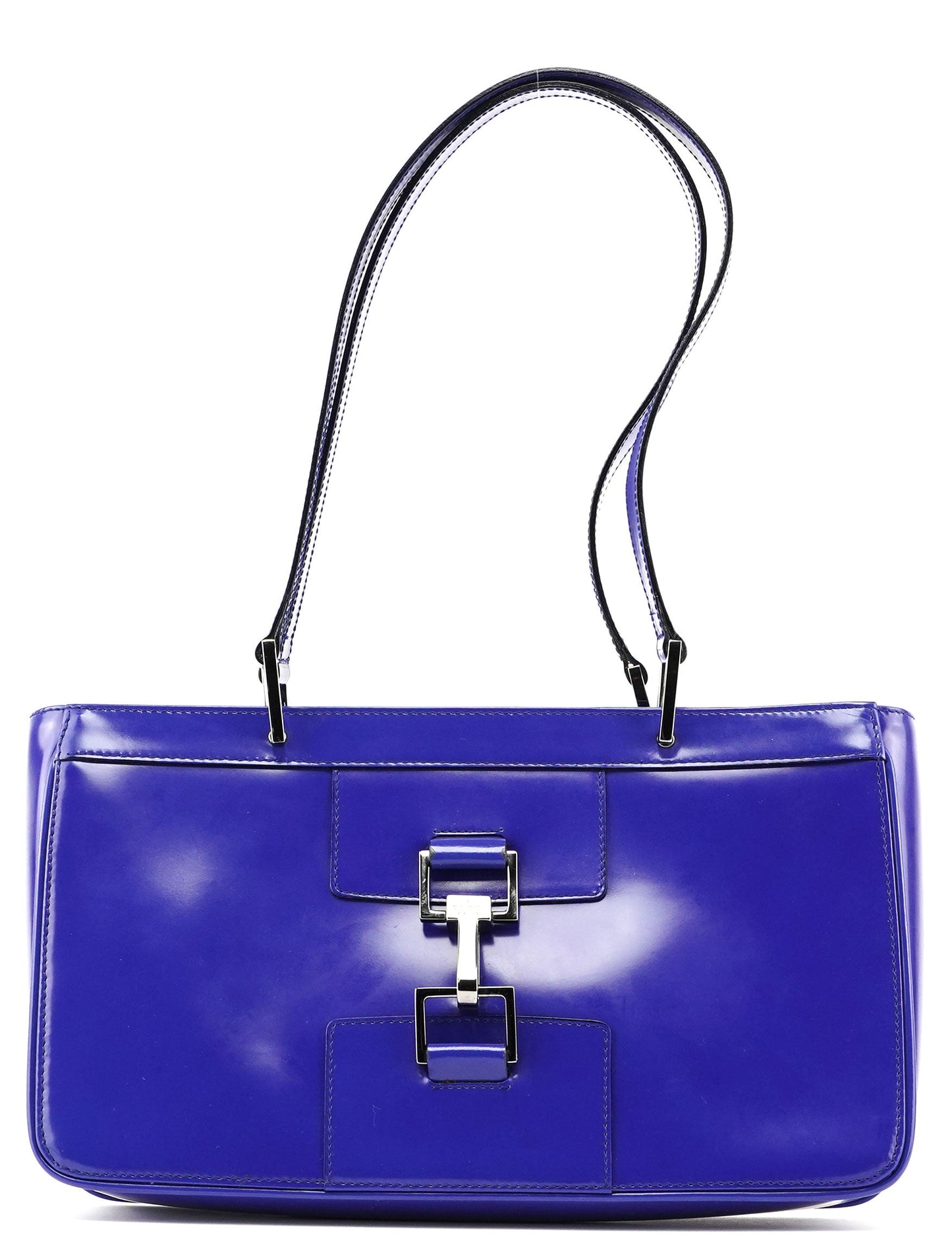 Royal Blue Patent Leather Jackie Tote