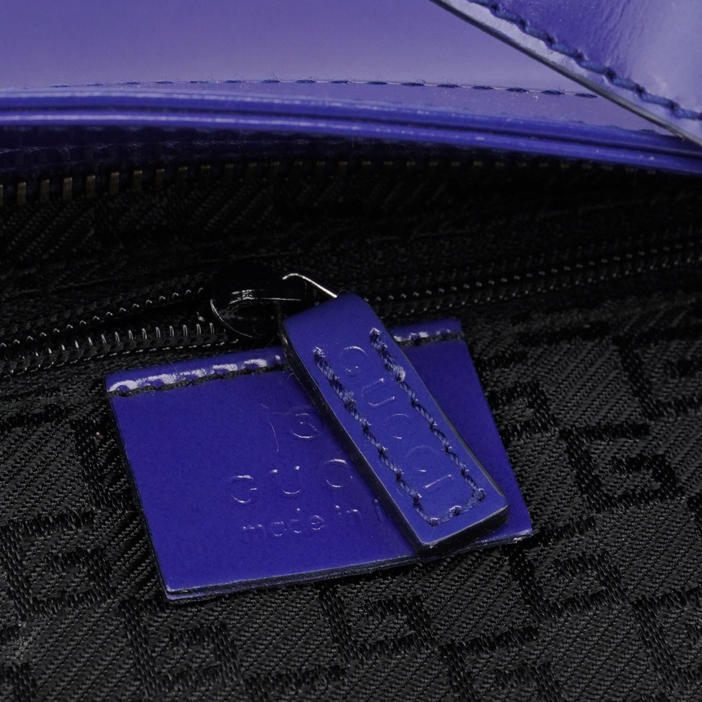 Royal Blue Patent Leather Jackie Tote