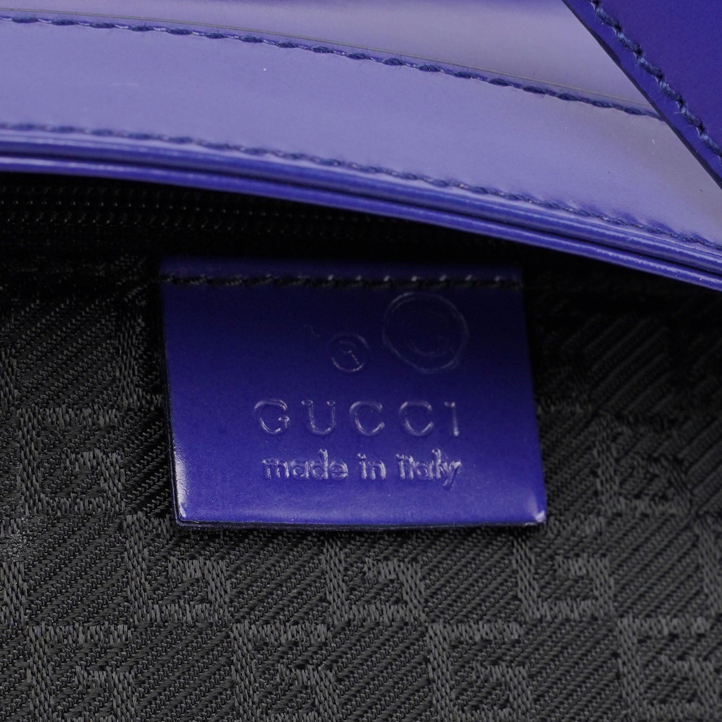 Royal Blue Patent Leather Jackie Tote