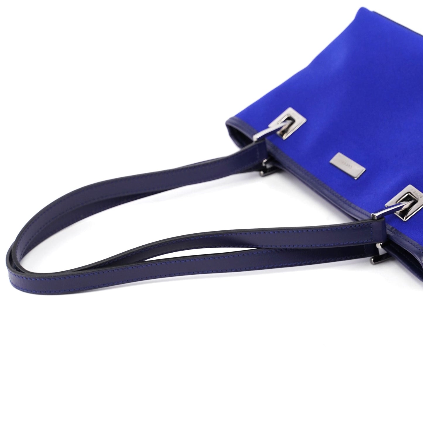 Royal Blue Satin Tote